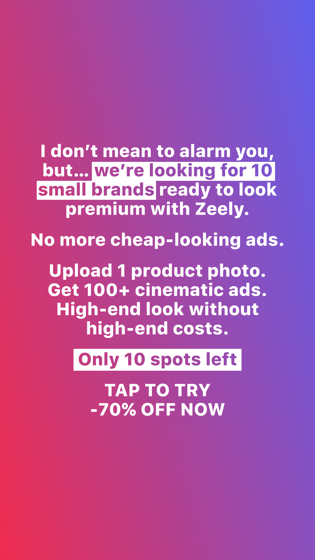 Zeely Facebook ad