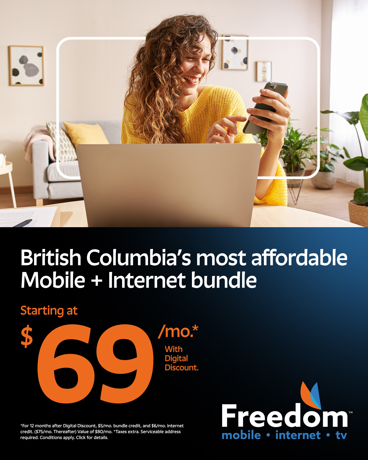 Freedom Mobile Facebook ad