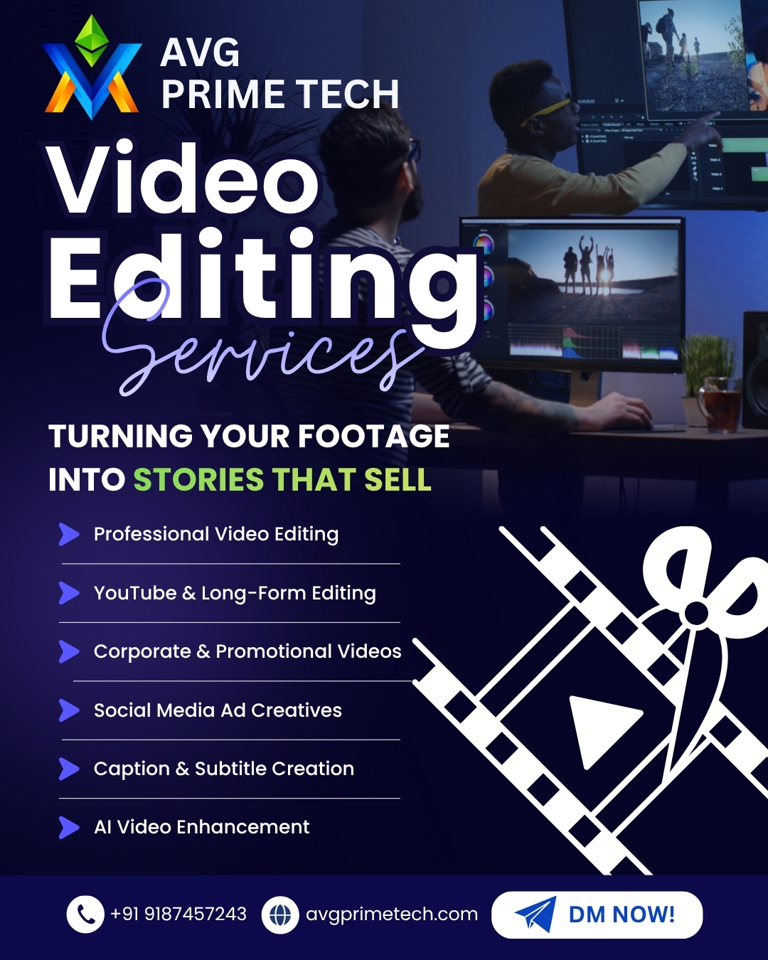 Almanzar Digital Facebook ad: High-Impact Video Editing for Brands & Creators
