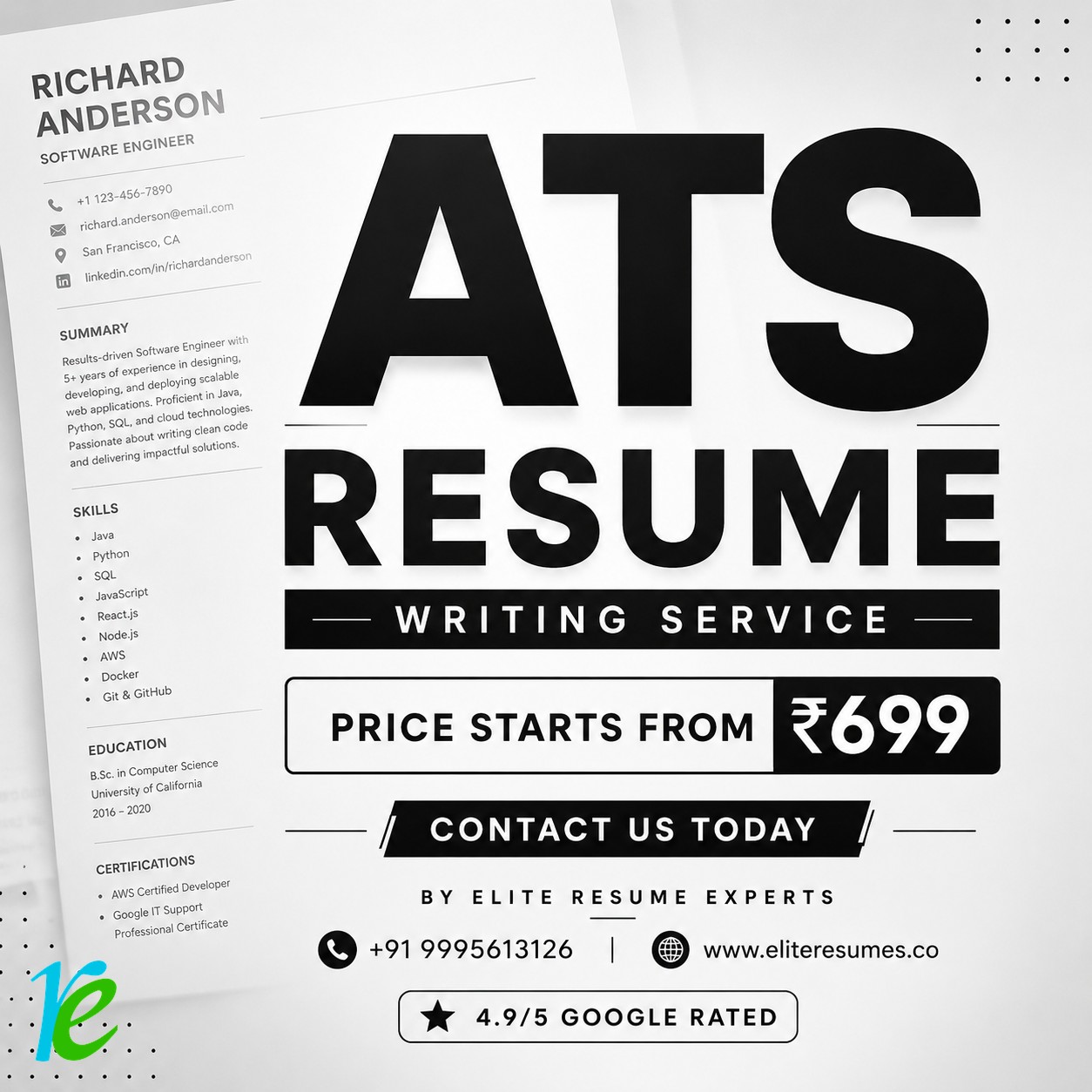Elite Resumes Facebook ad
