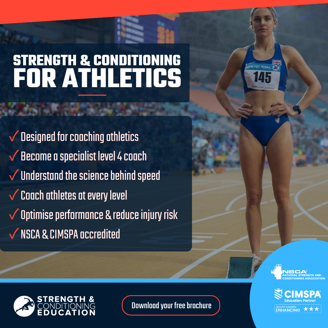 Strength and Conditioning Education Facebook ad: Our NEW course is fully accredited and fully…