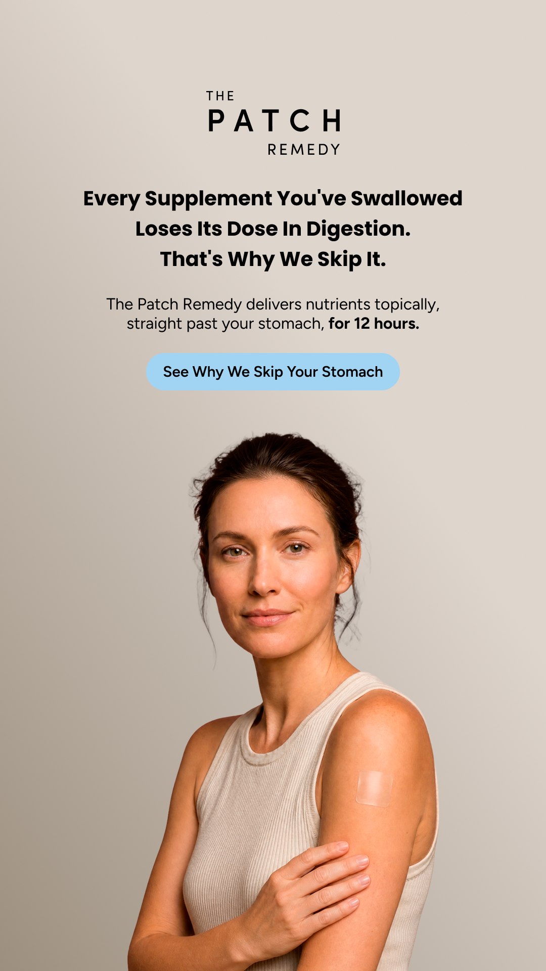 The Patch Remedy Facebook ad: Supplements That Skip the Gut