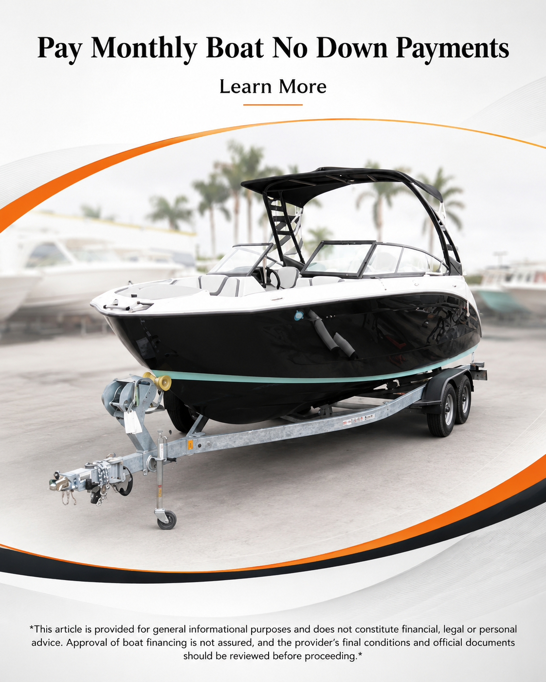 Innovate Your Life Facebook ad: Pay Monthly Boat No Down Payments