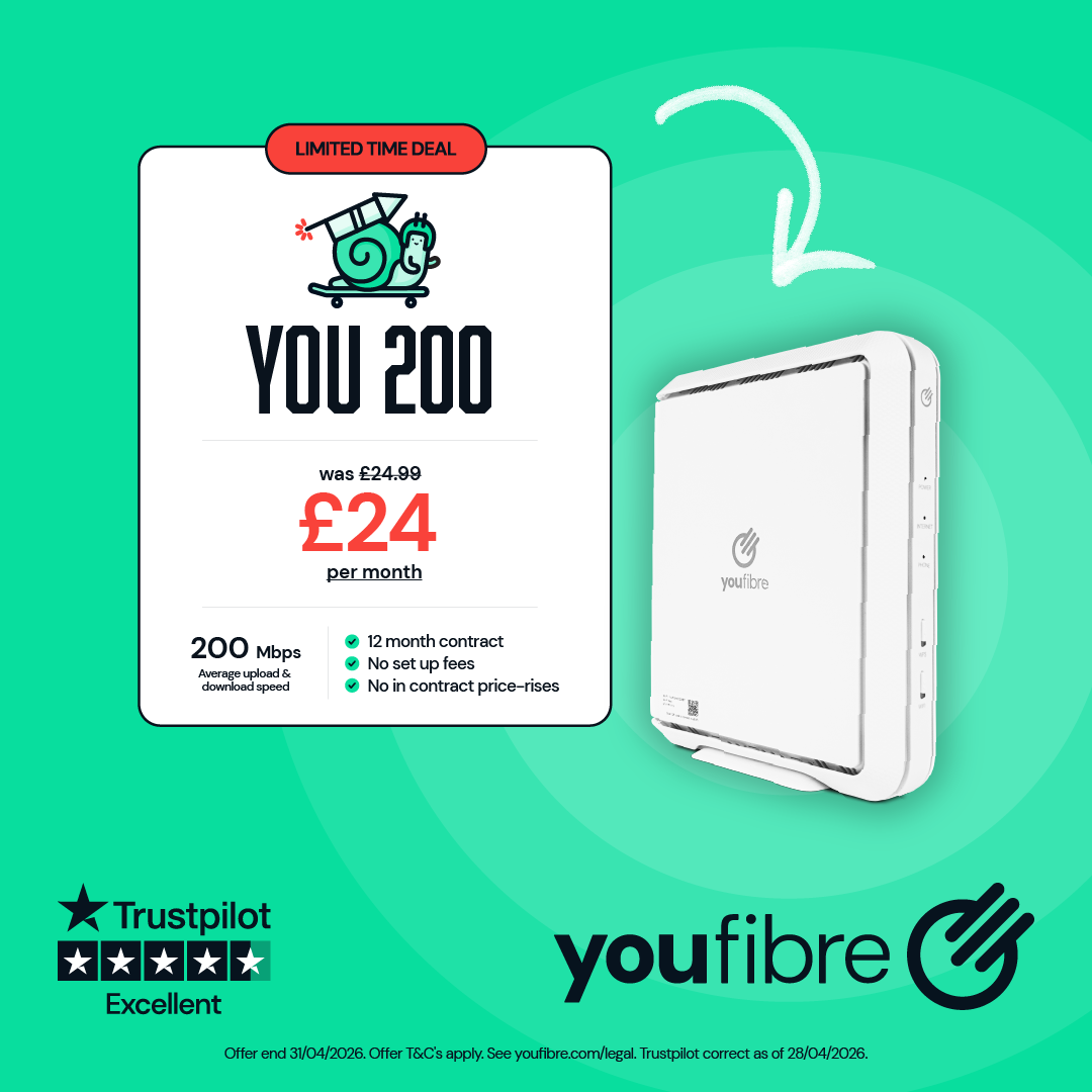YouFibre Facebook ad