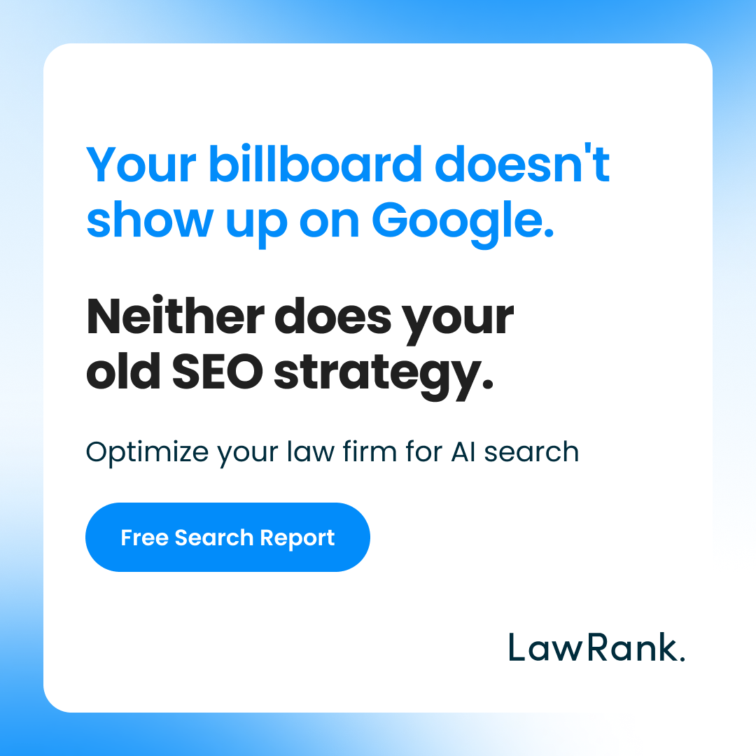 LawRank Facebook ad