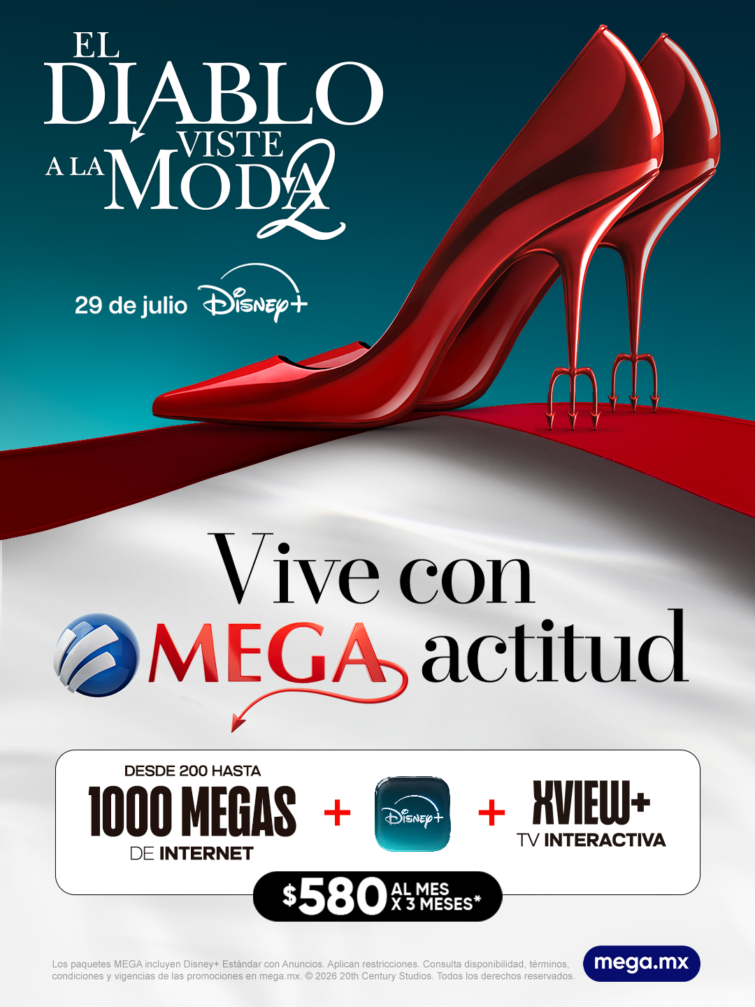 CD3 Occidente Facebook ad: Disney+ incluido con Mega