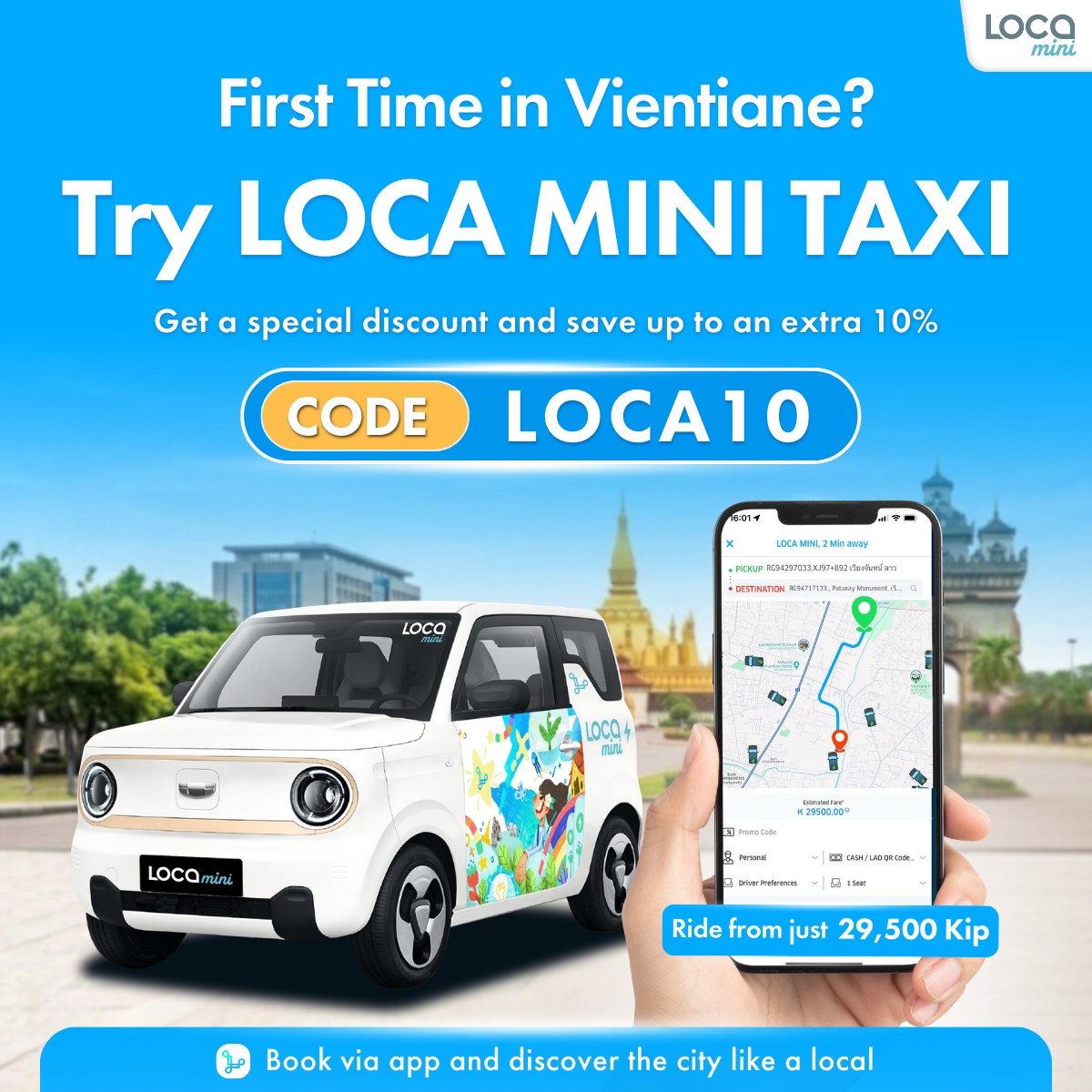 LocaLaos Facebook ad: Finding your way around a new city can…
