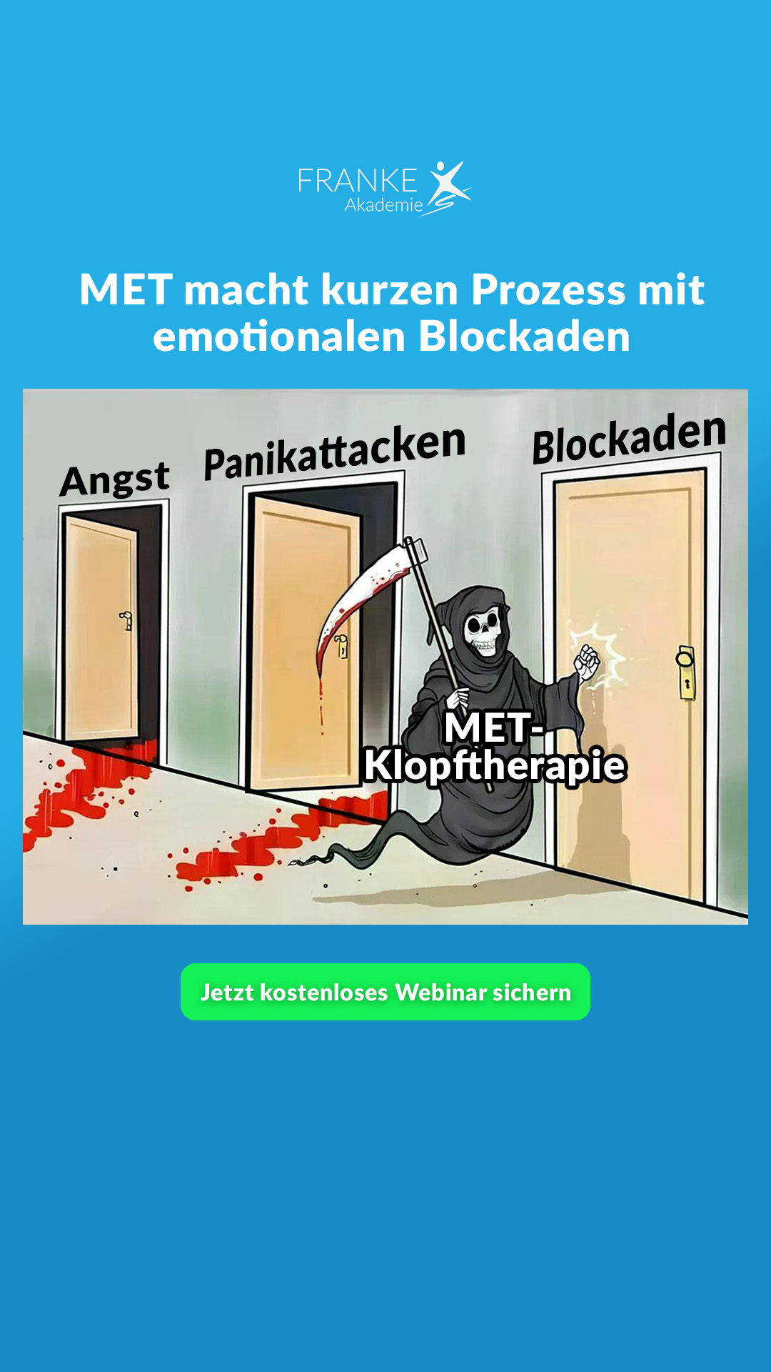 MET-Klopftherapie Franke Akademie Facebook ad from Jan 2, 2026