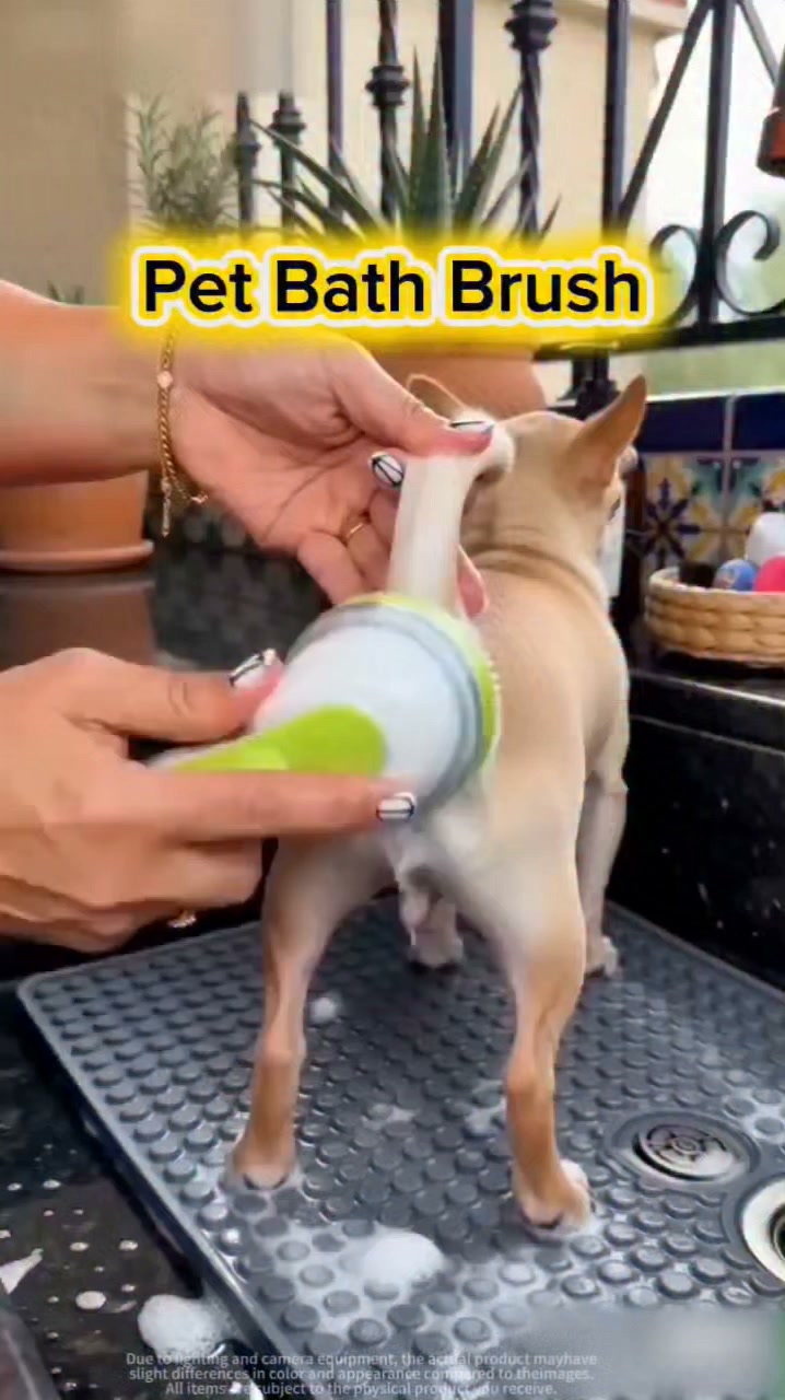 Shopee Facebook ad: Pet Bath Brush with handle, check out na…