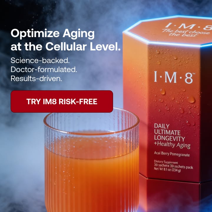 IM8 Global Facebook ad: Longevity Starts at the Cellular Level