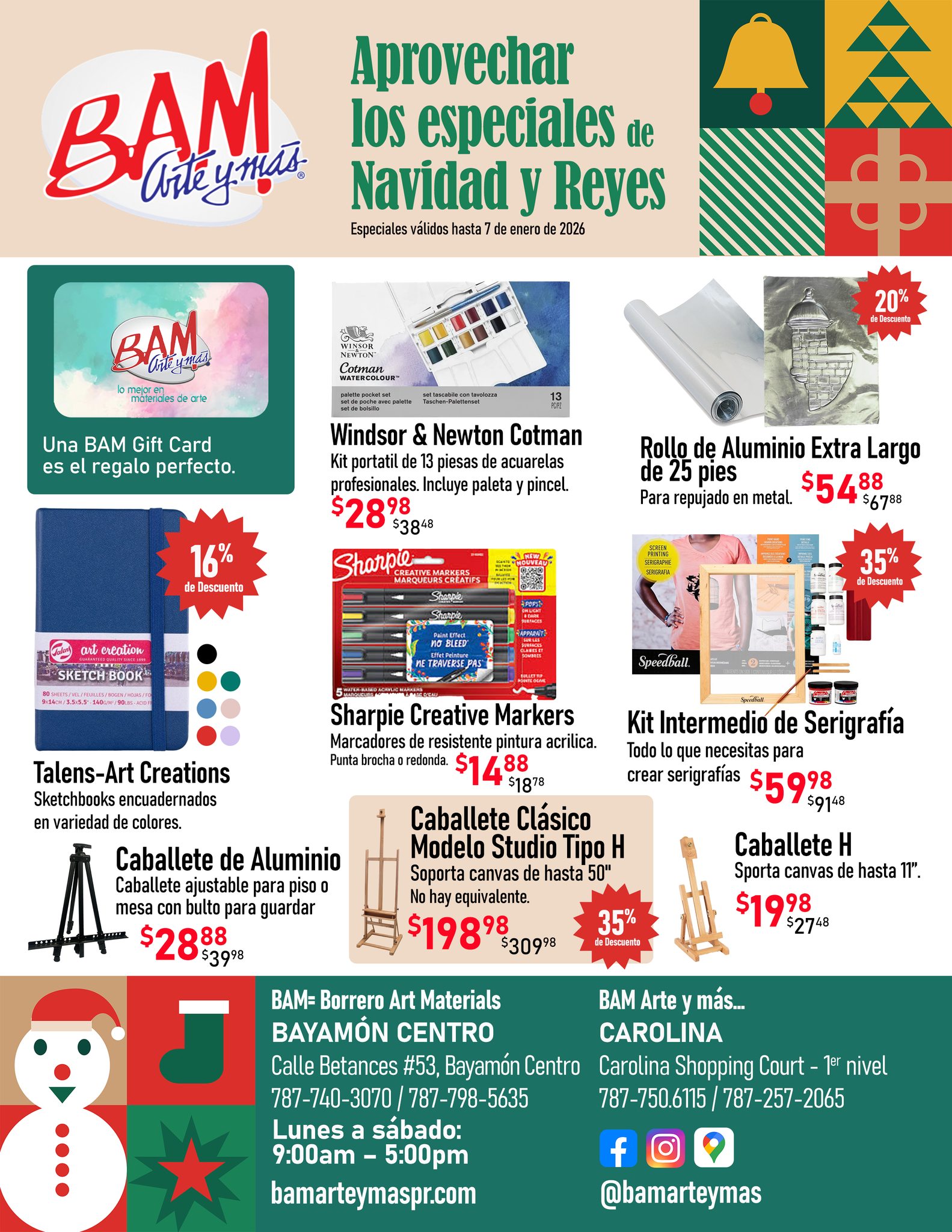 BAM Arte y más Facebook ad from Dec 5, 2025