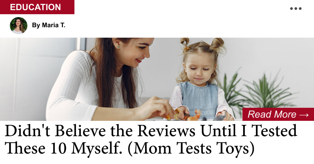Mom Tests Toys Facebook ad