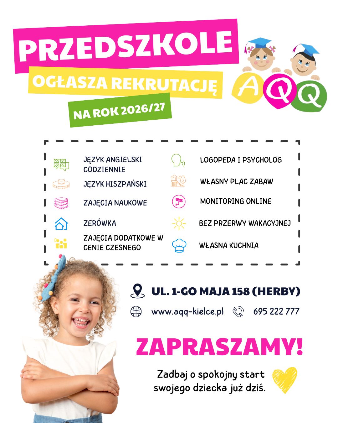 Przedszkole i Żłobek AQQ - Herby Facebook ad: Przedszkole AQQ zaprasza do wspólnej przygody, rekrutacja…