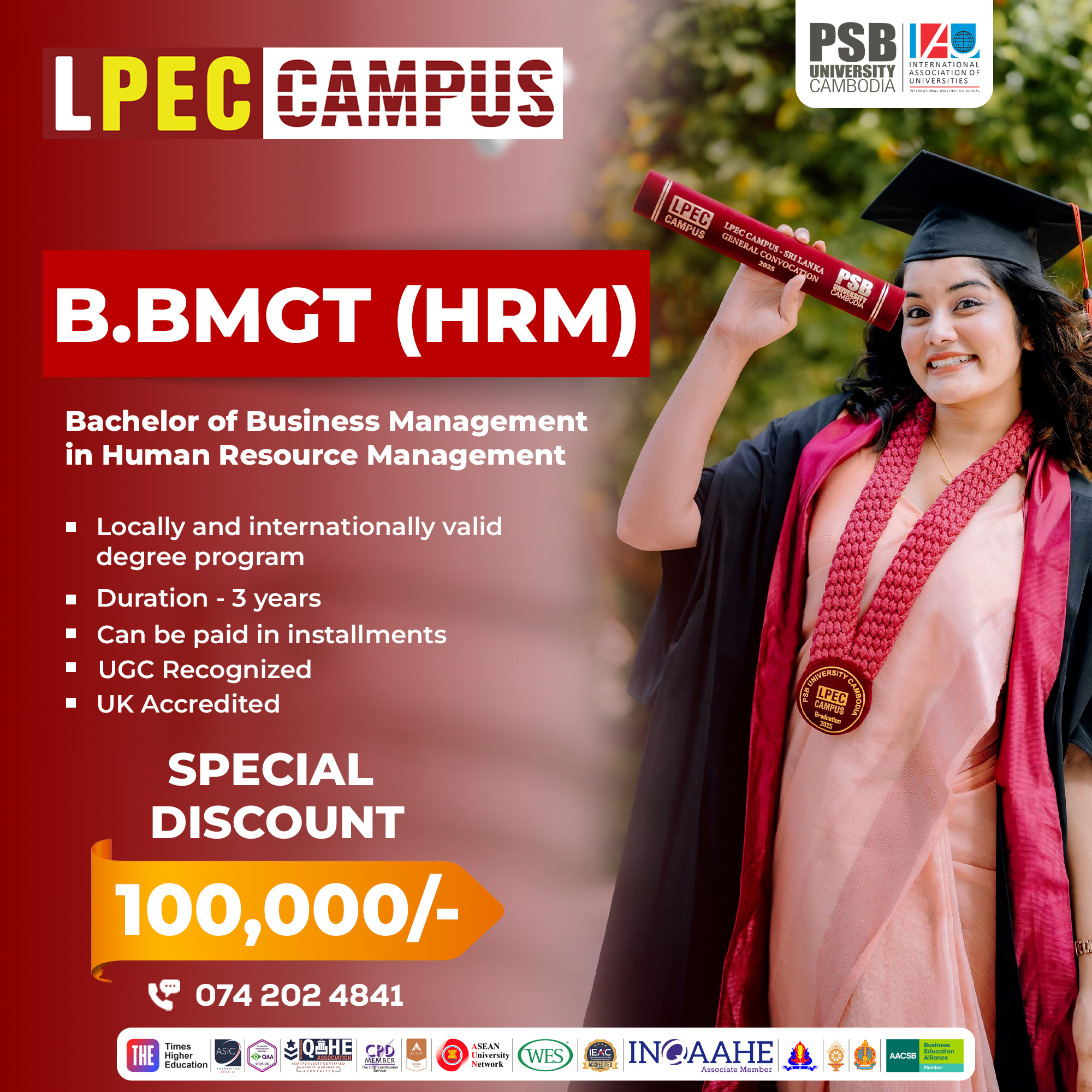 LPEC Campus - Degree Facebook ad: B.Bmgt (HRM)