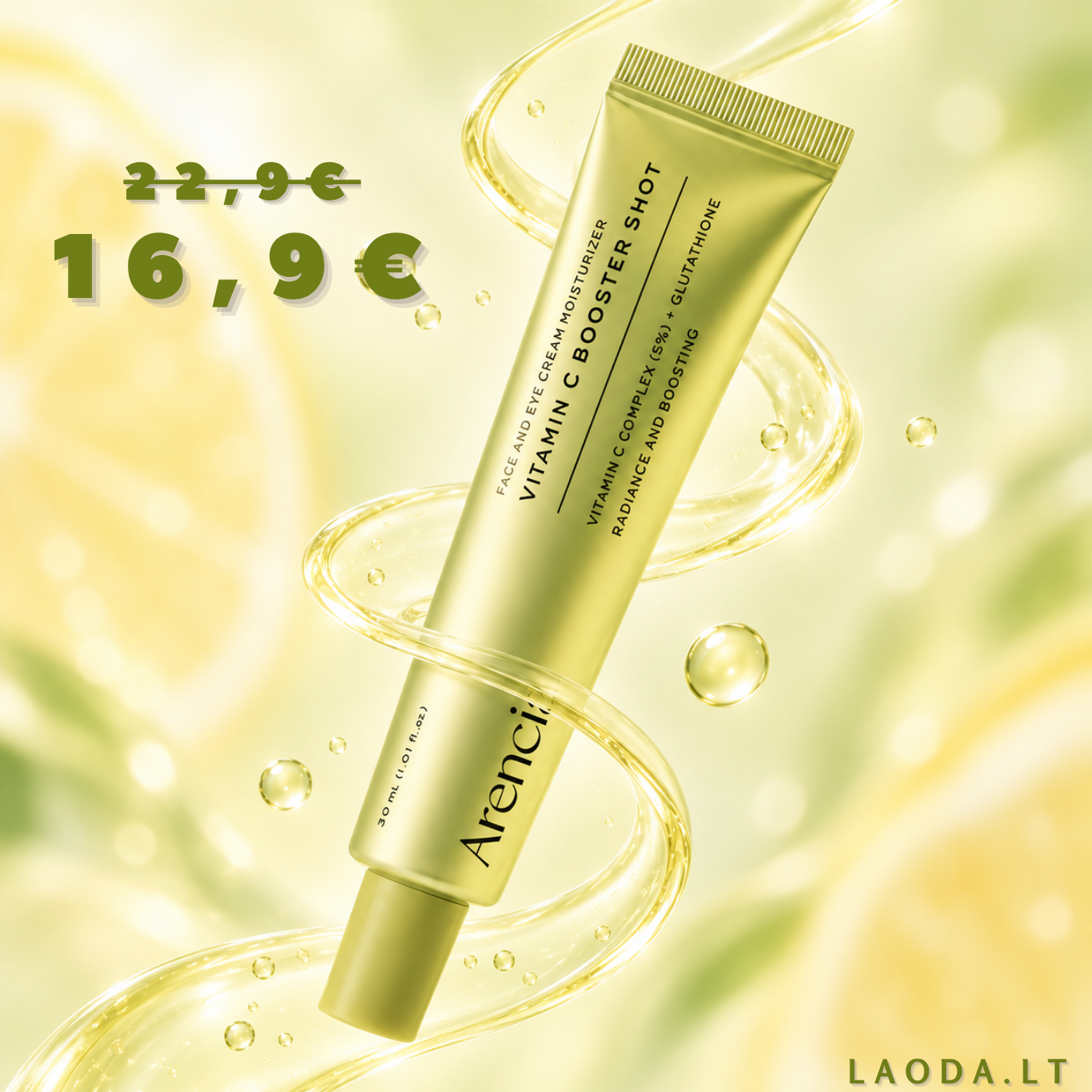 LaOda.lt Facebook ad: Arencia Vitamin C Booster Shot