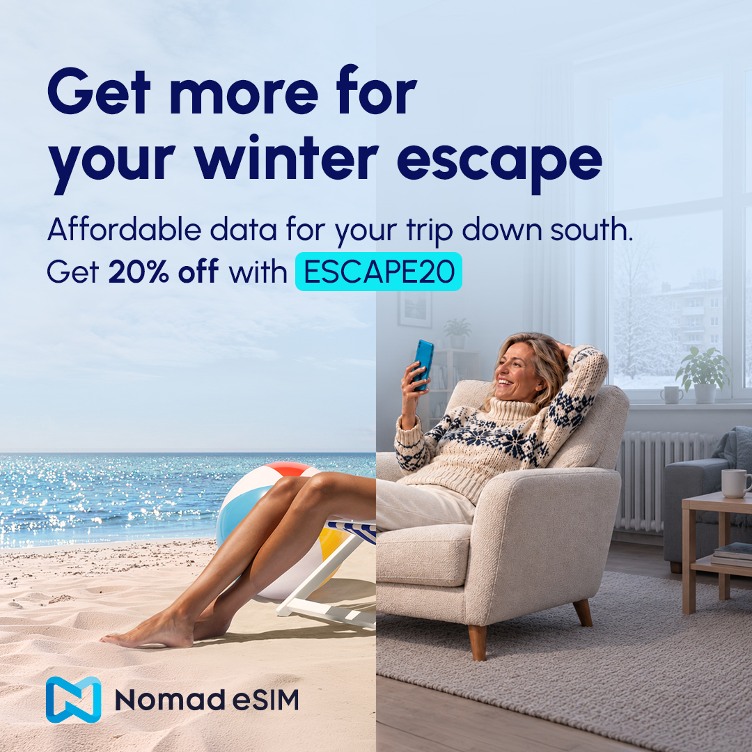 Nomad Esim Facebook ad: Easy Data for Winter Trips