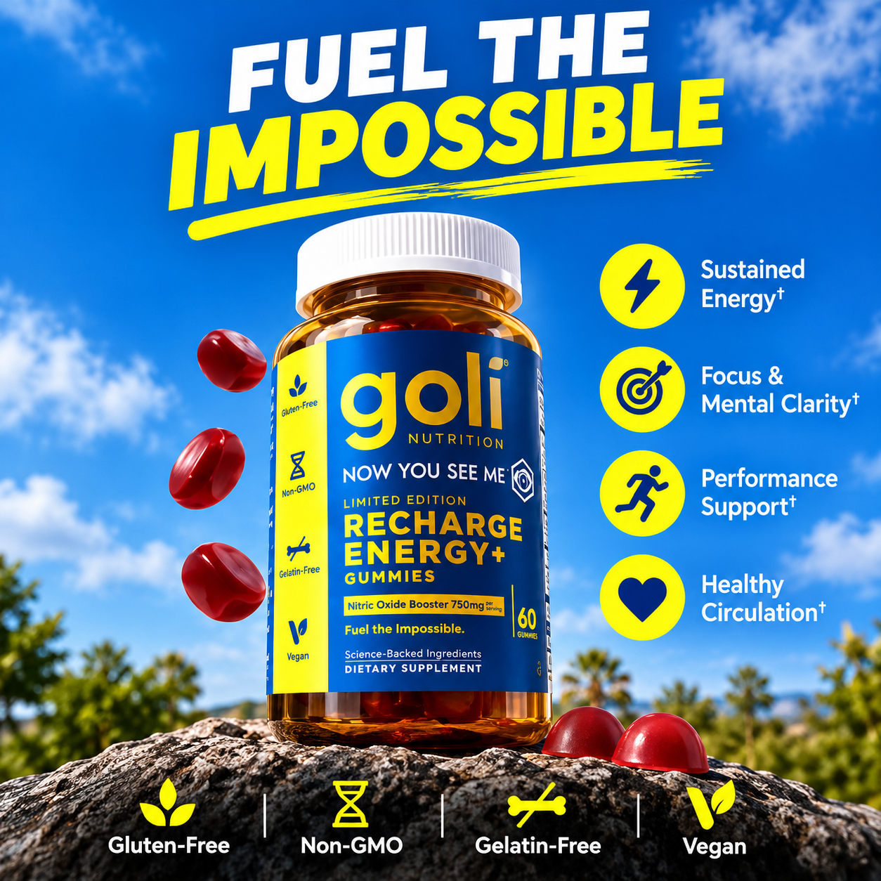 Goli Facebook ad: Recharge+ Your Routine