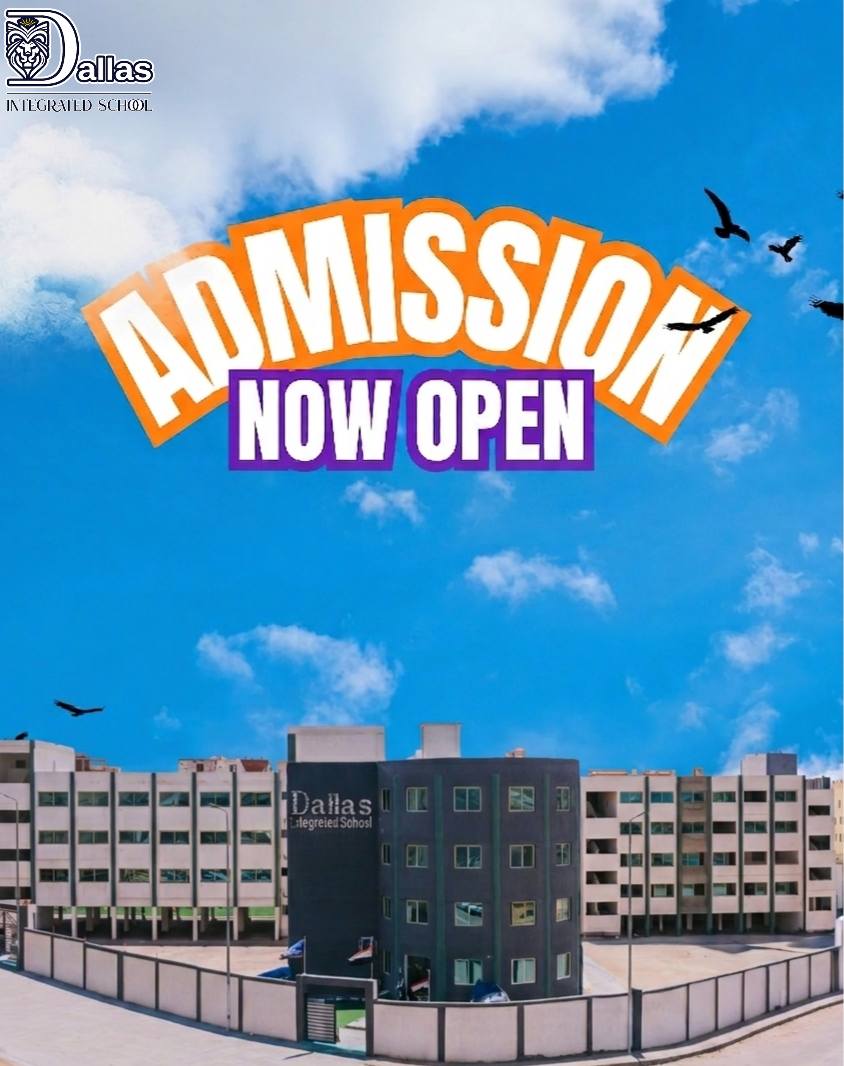 Dallas Integrated School Facebook ad: *Admissions Now Open 2026/2027*