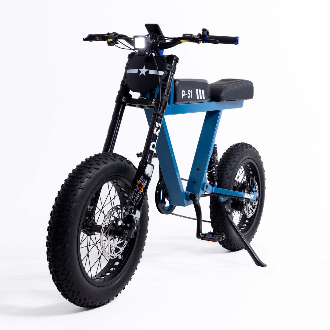 P-51 Electric Bike Company Facebook ad: Upgrade Your Ride: The All Terrain P-51 Electric…