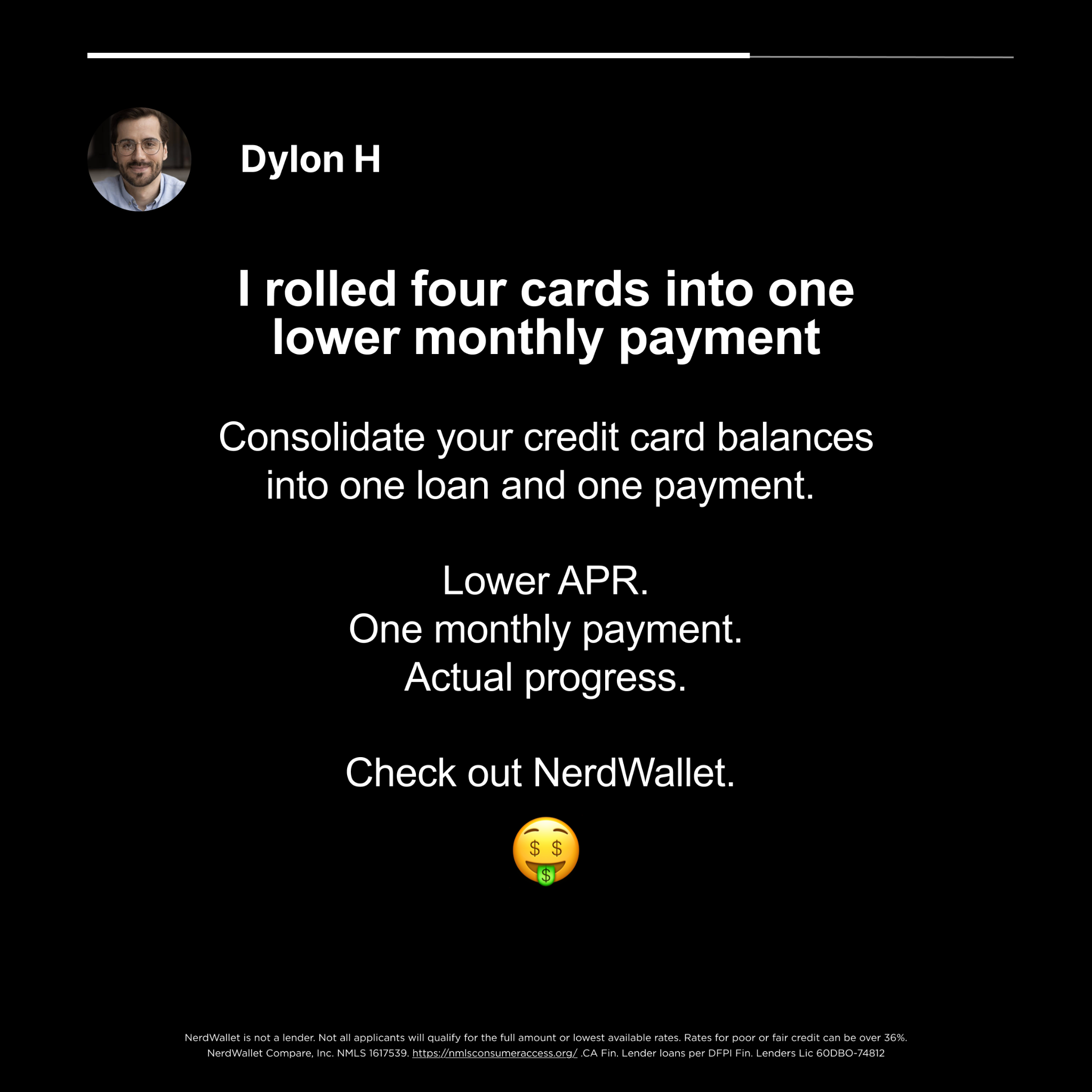 NerdWallet Facebook ad