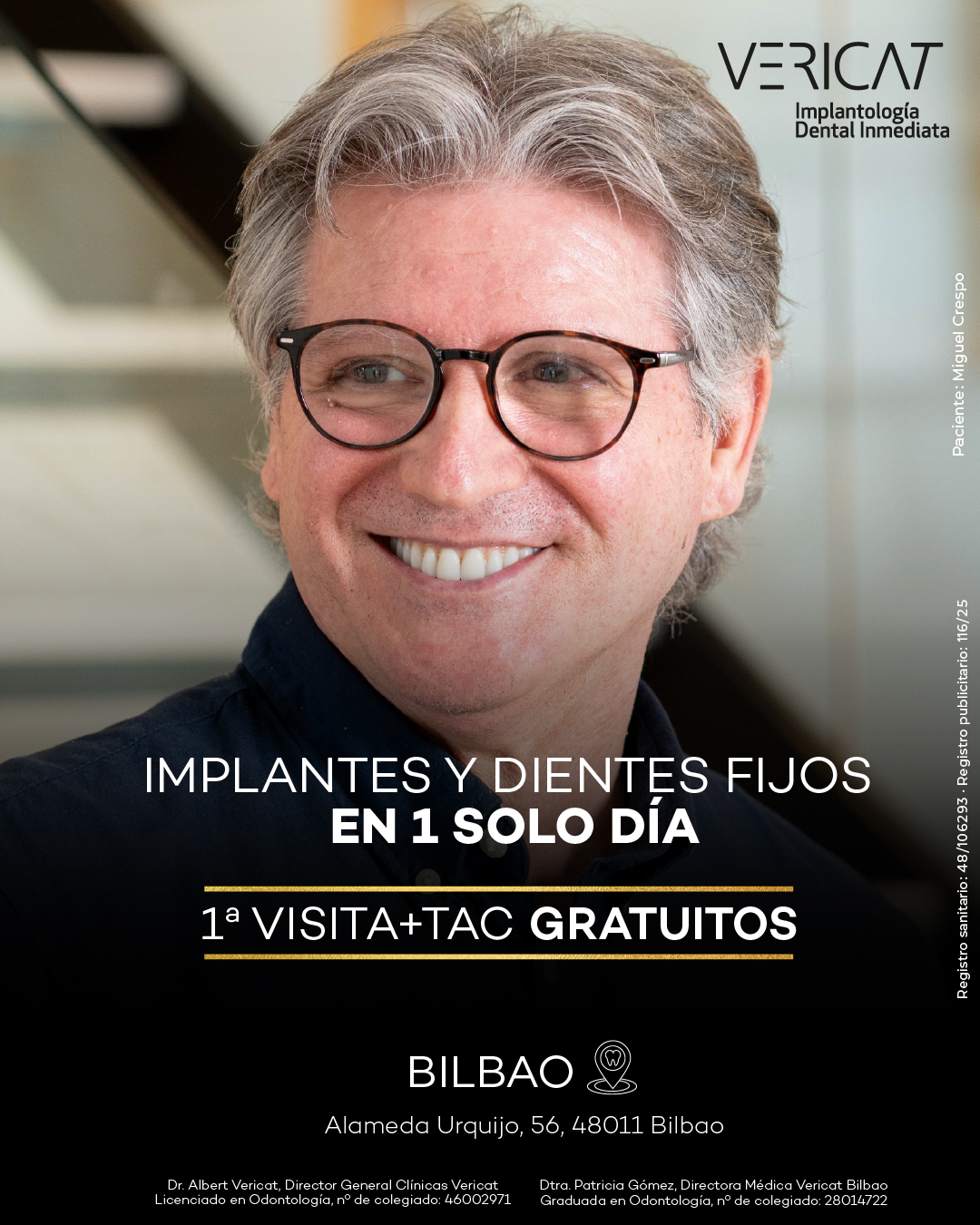 Vericat Implantología Inmediata. Clínica de implantes dentales. Facebook ad: Vericat | Implantología Dental