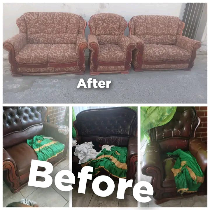 M and A furniture Facebook ad: Furniture Reupholster service couches and dining chairs…