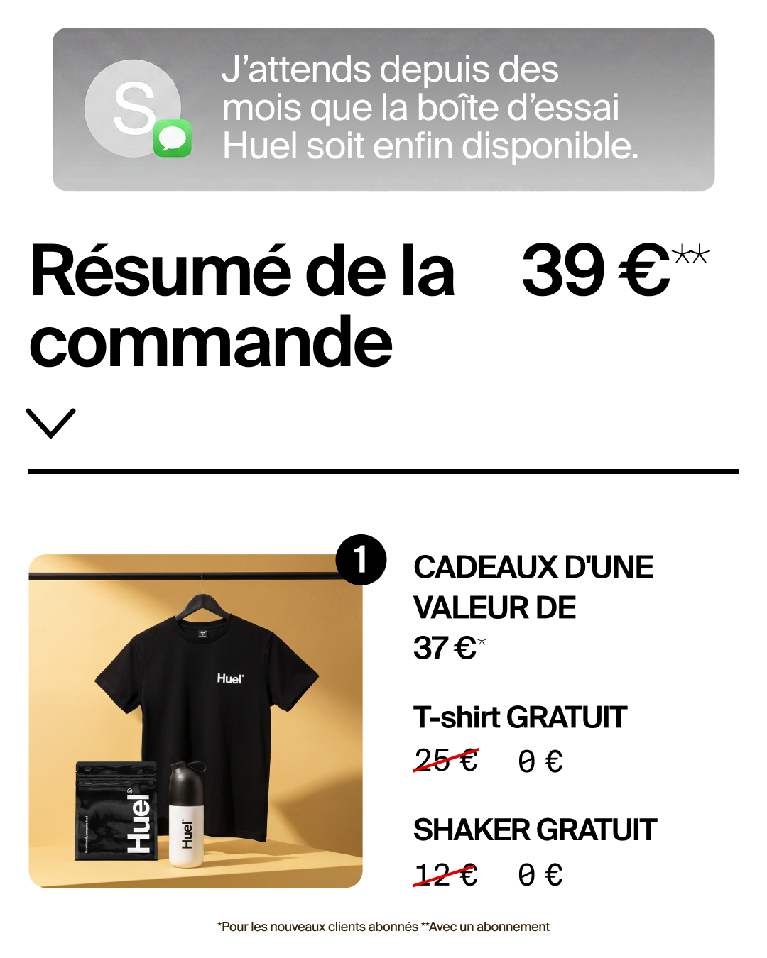 Huel Facebook ad