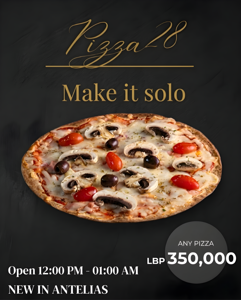Pizza28 Facebook ad: Chat with us