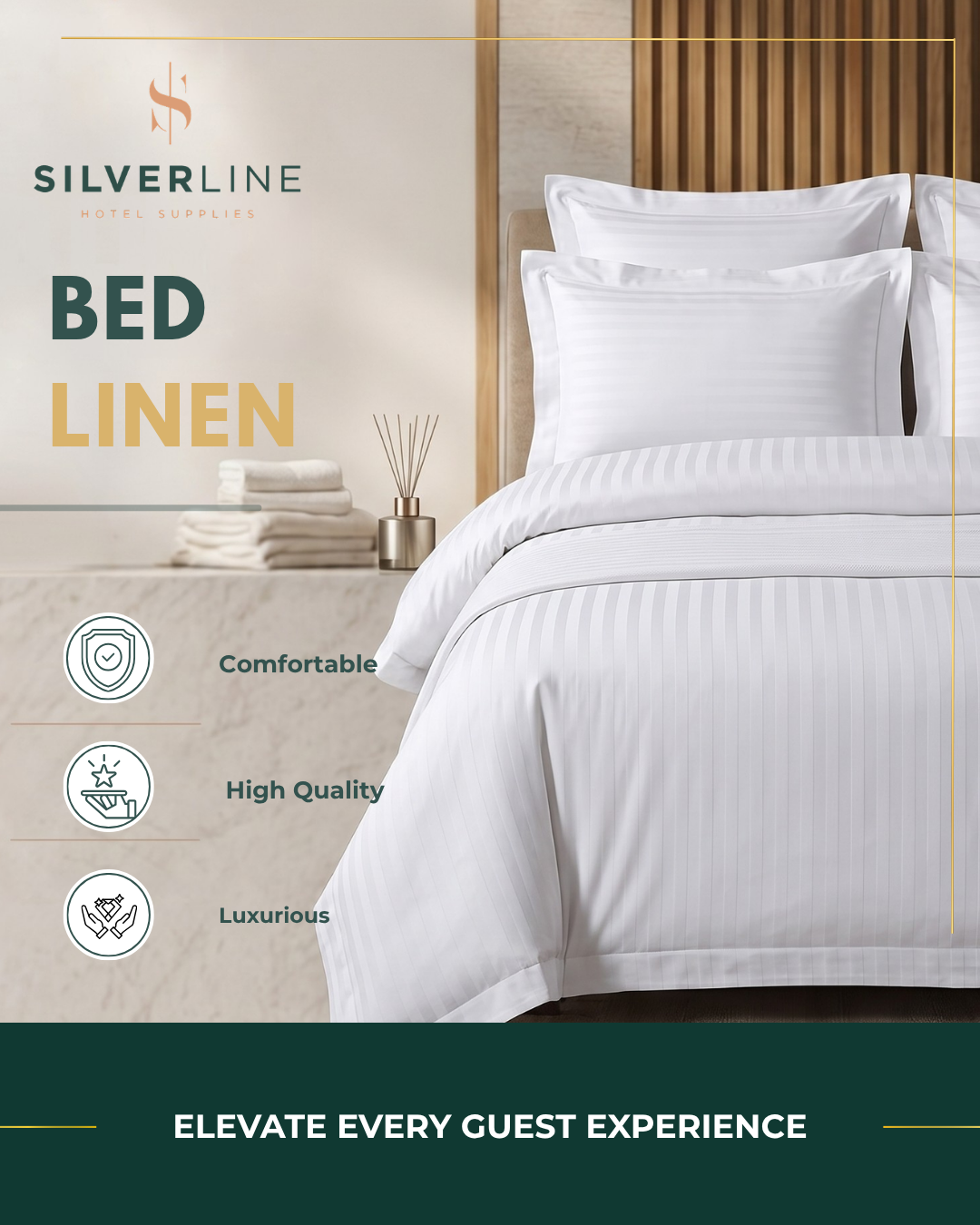 Silver Linen Supplies Facebook ad: New month, exciting offers!