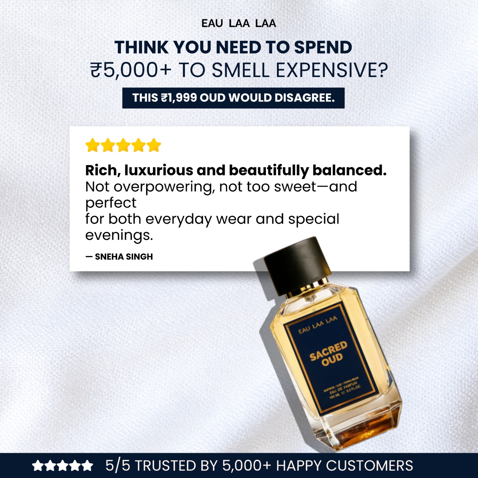 Eau Laa Laa Facebook ad: Your Signature Oud Is Here