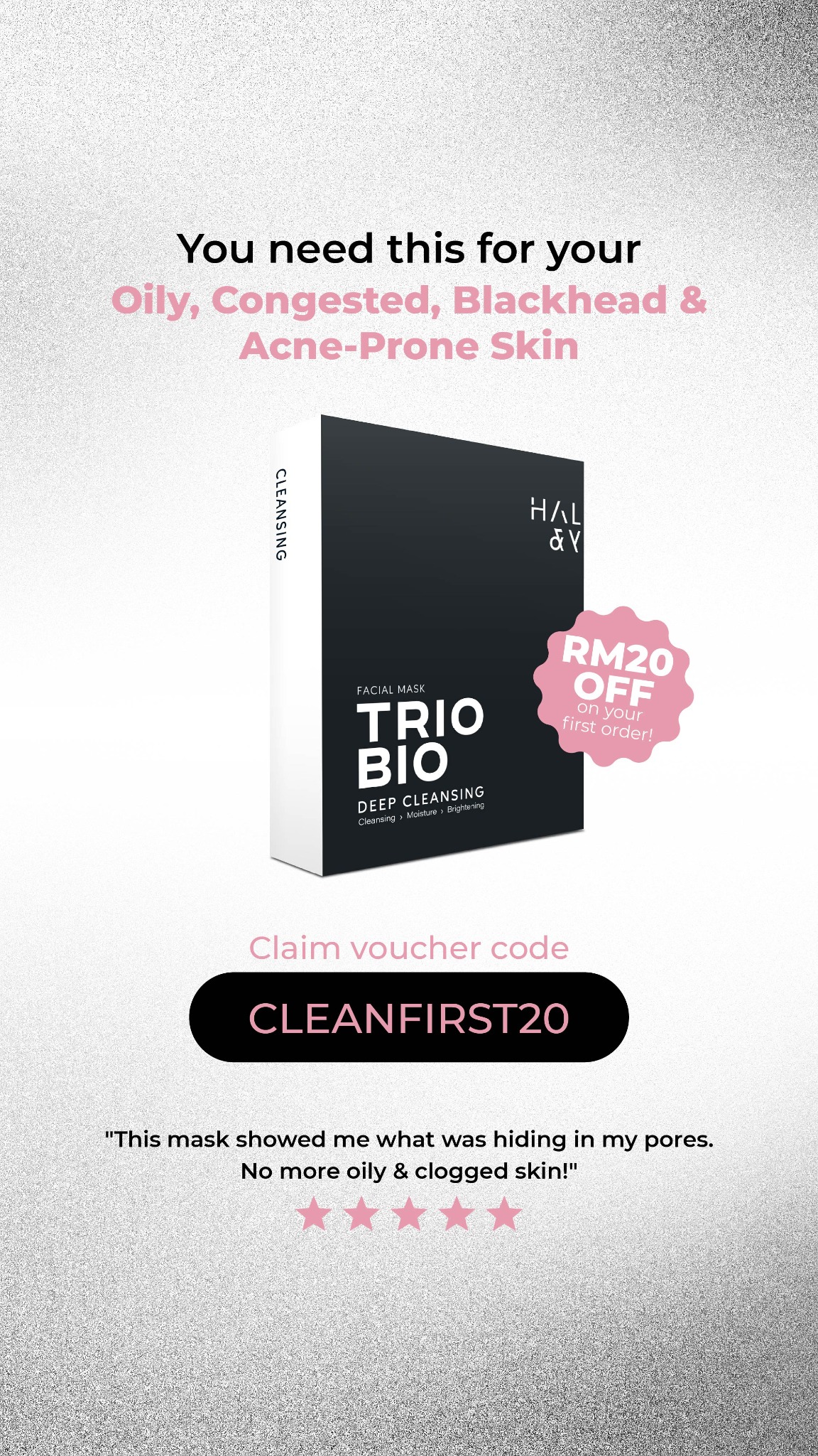 Halo and You Malaysia Facebook ad: CLEANFIRST20