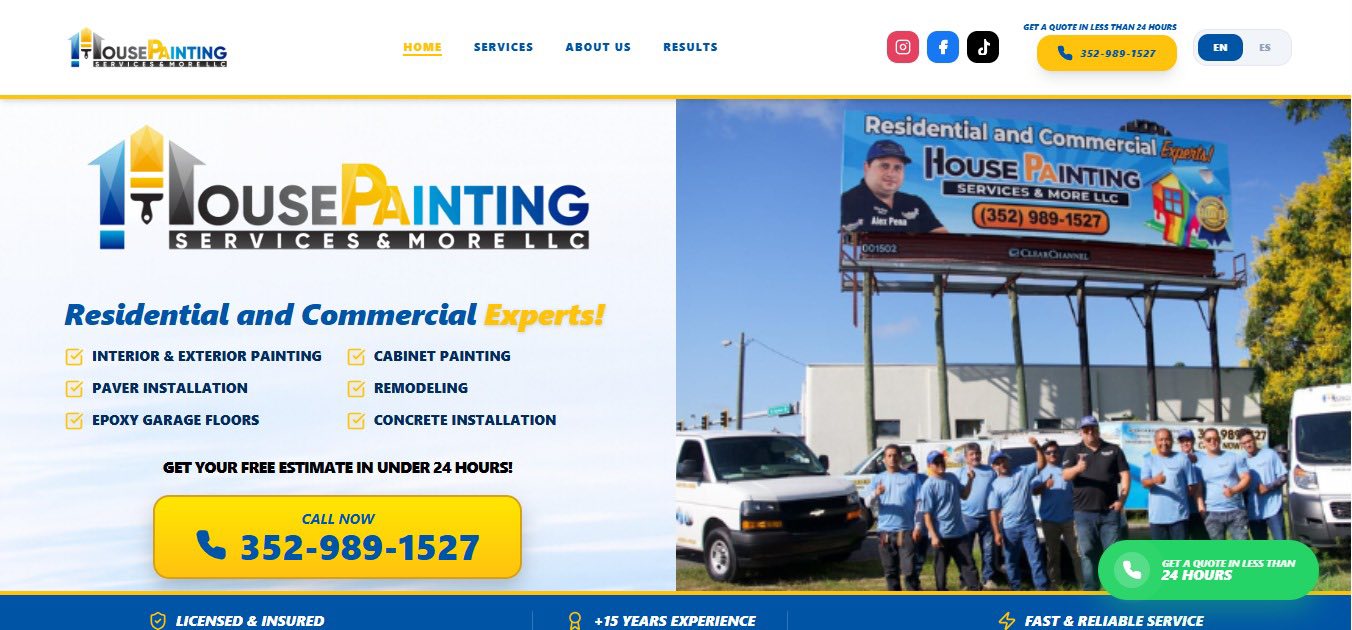 Alex Pena Facebook ad: House Painting Services LLC