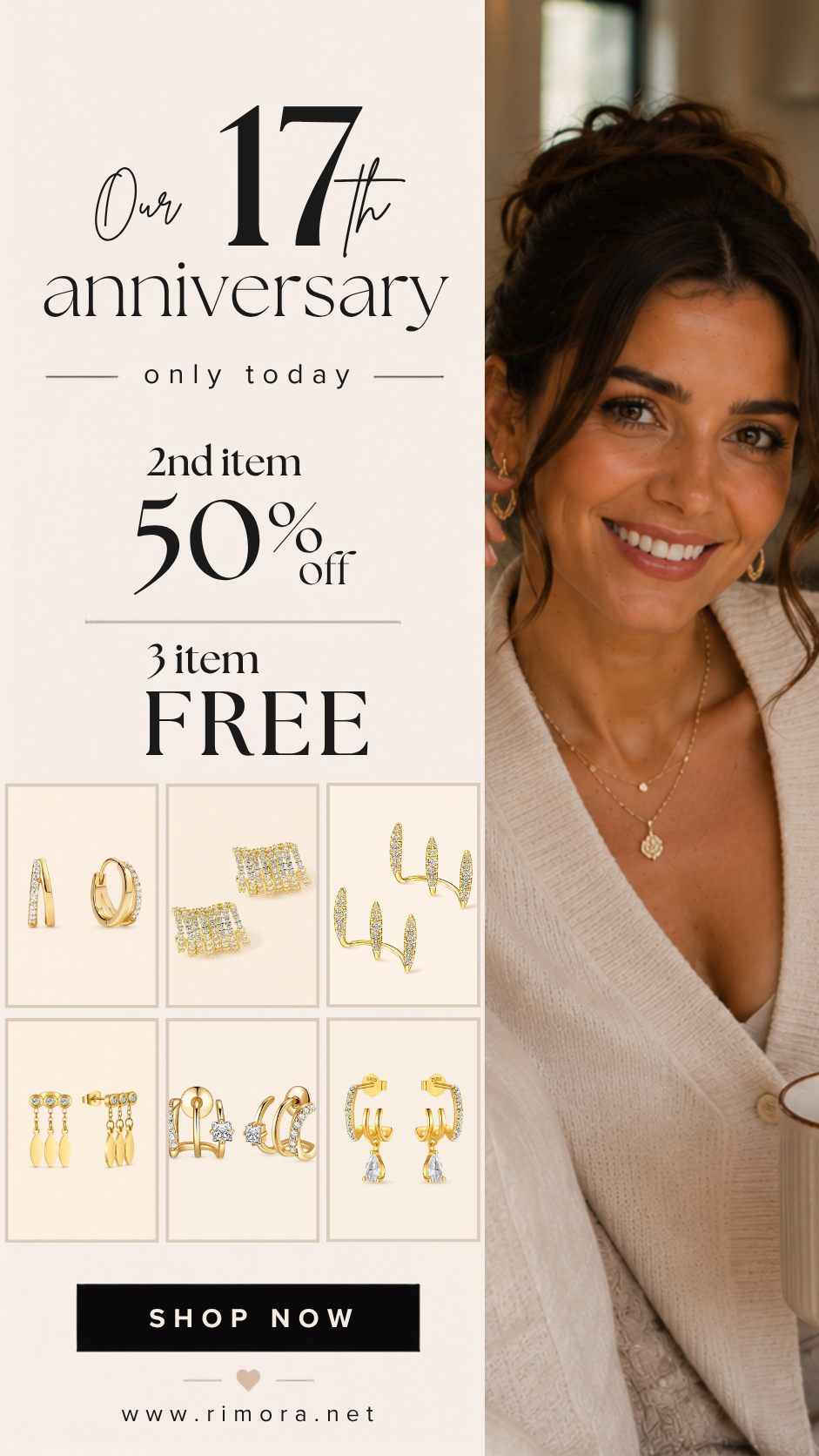 Rimora Facebook ad: 17th Anniversary Offer Ends Tonight