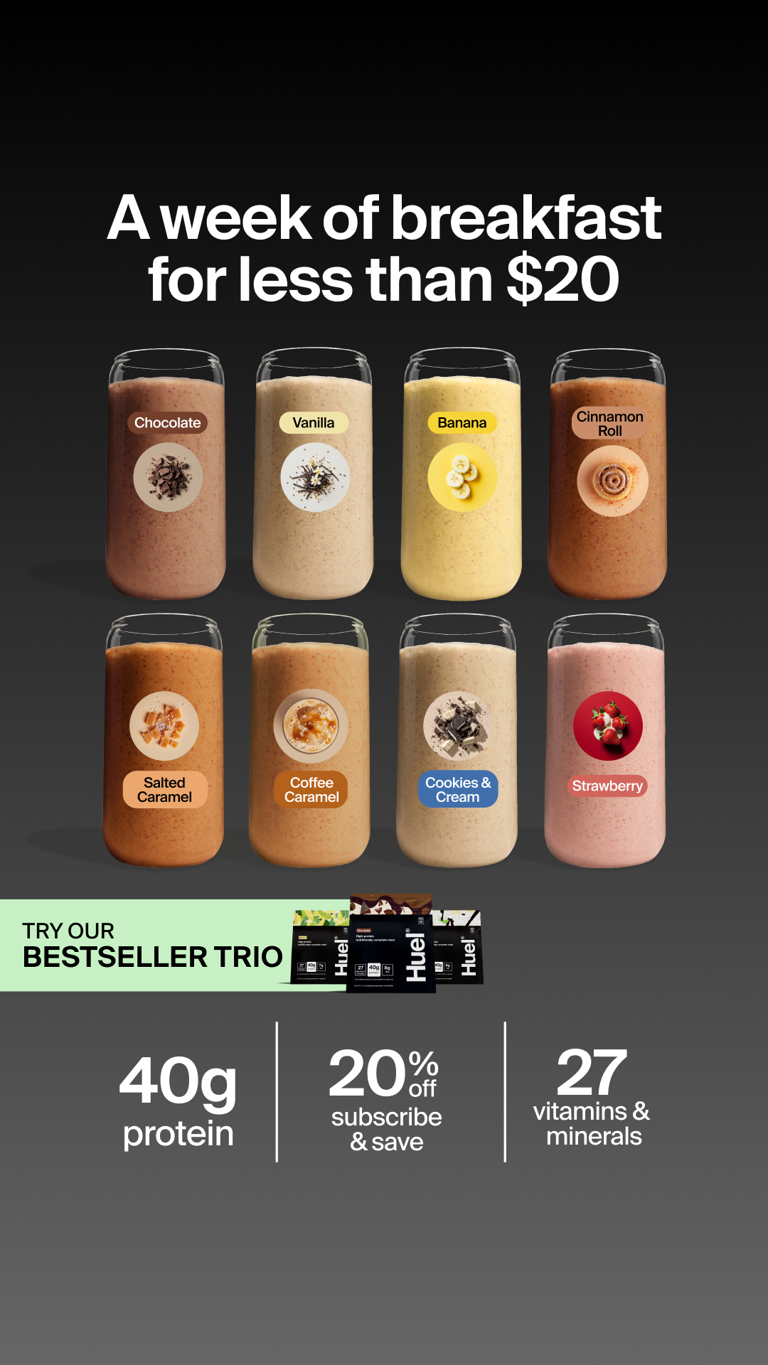 Huel Facebook ad