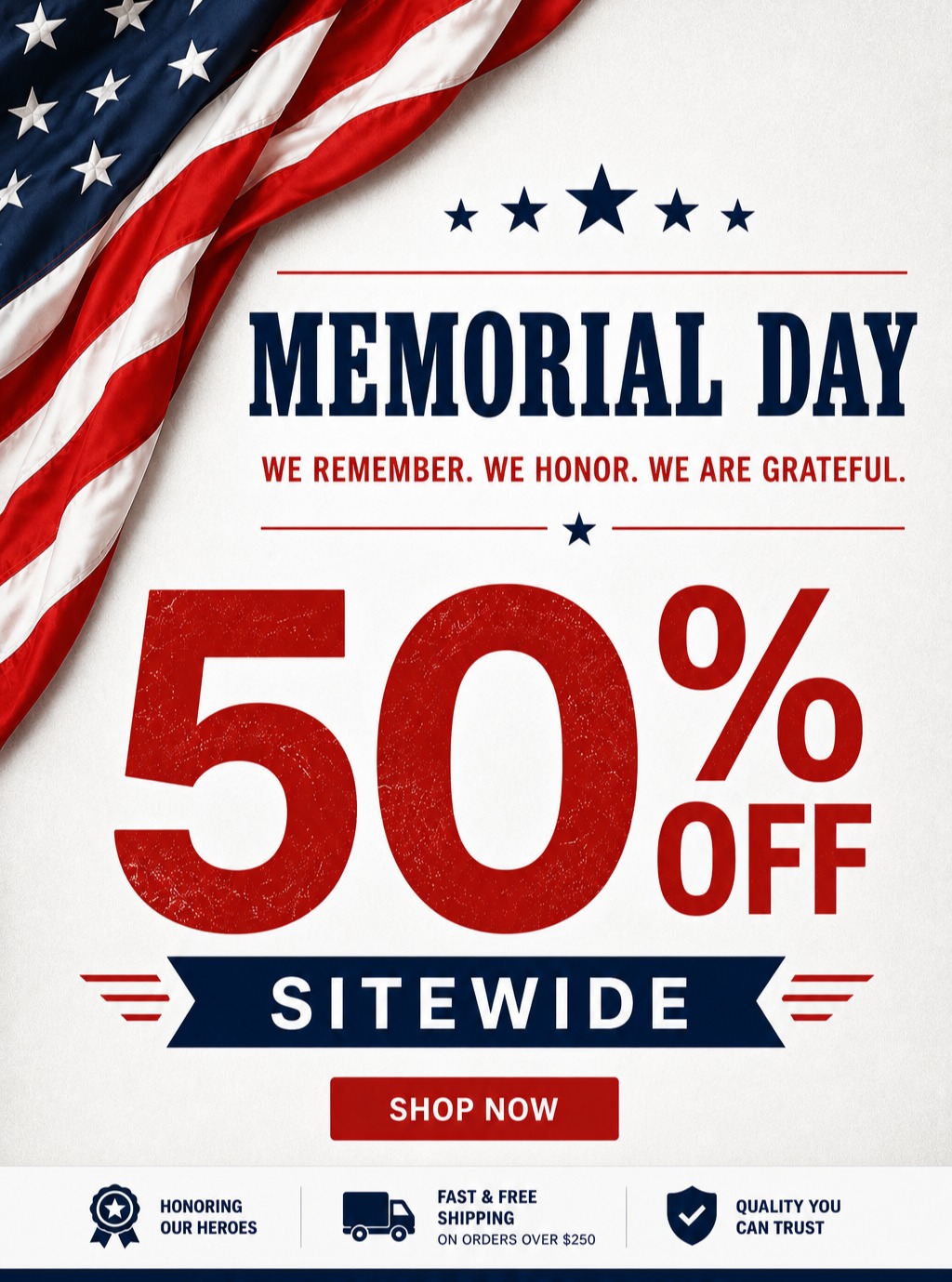 hisandhersresearchpeps Facebook ad: Memorial Day Sale!