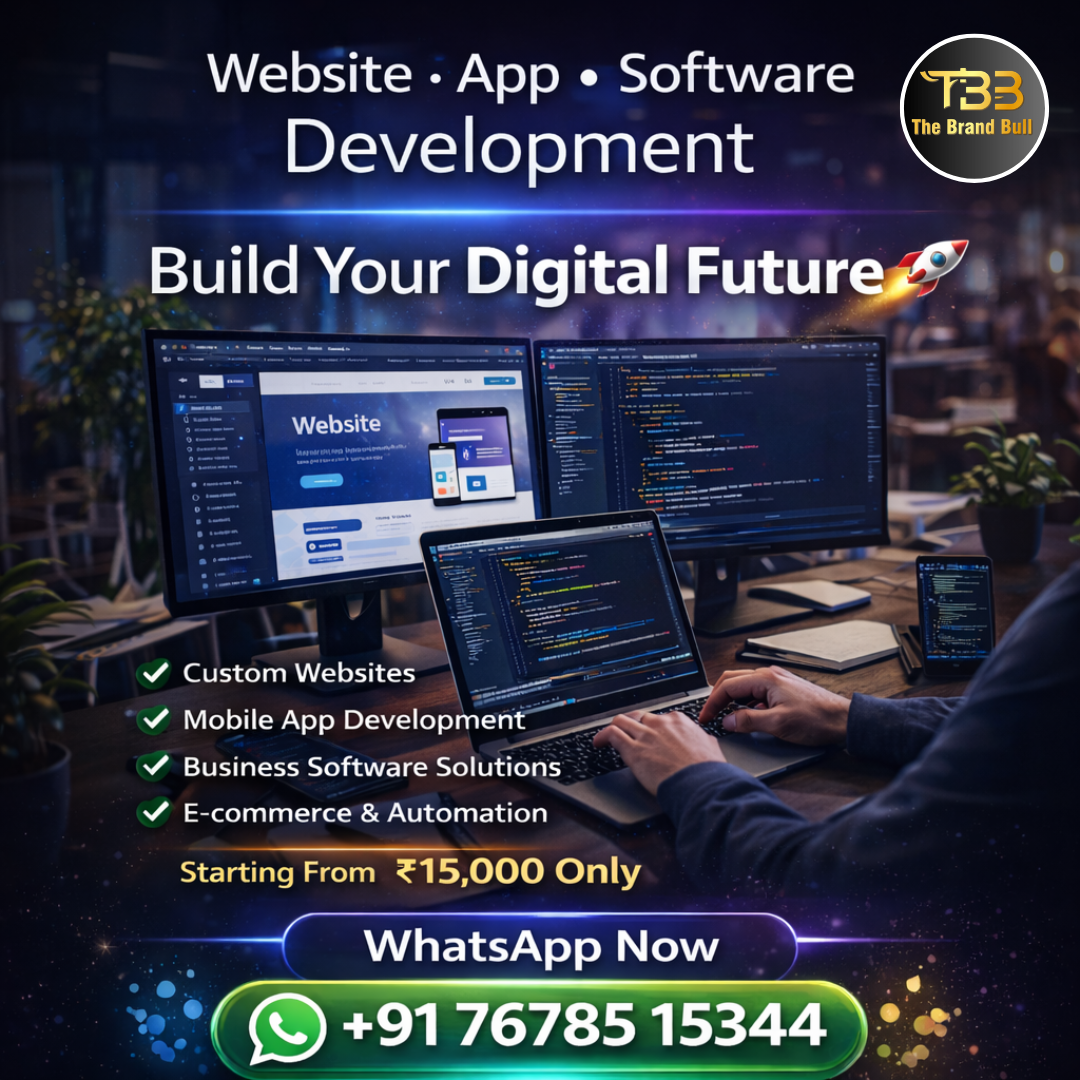 The Brand Bull Facebook ad: Message us on WhatsApp now & grow your business today!