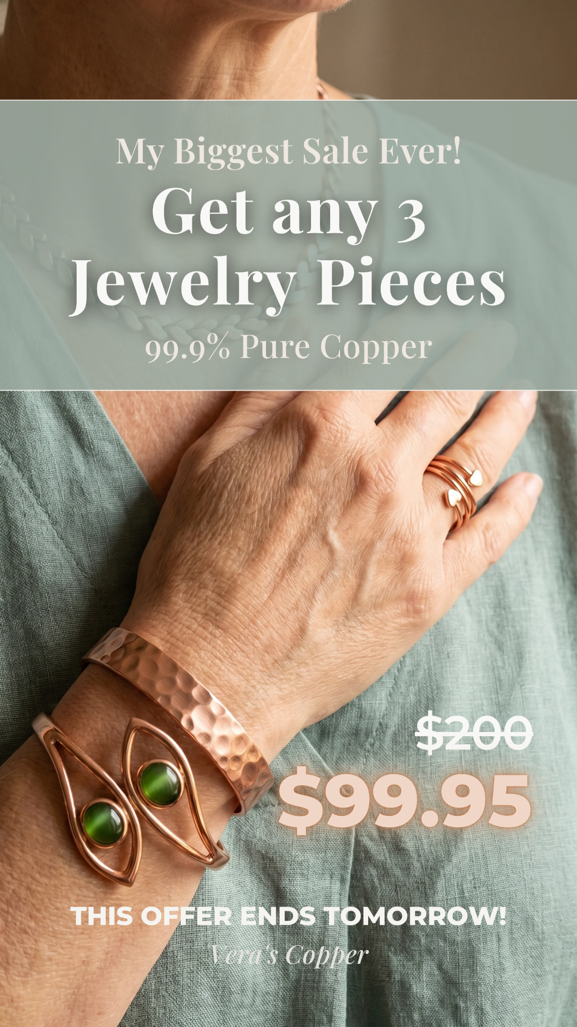 Vera’s Copper Jewelry Facebook ad