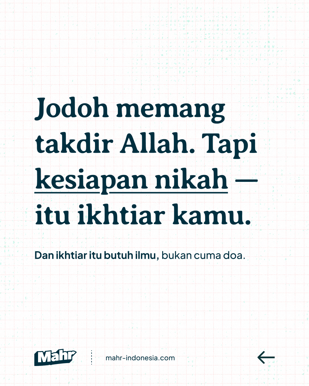 Mahr Indonesia Facebook ad: Kebanyakan orang belajar soal nikah SETELAH masalahnya…