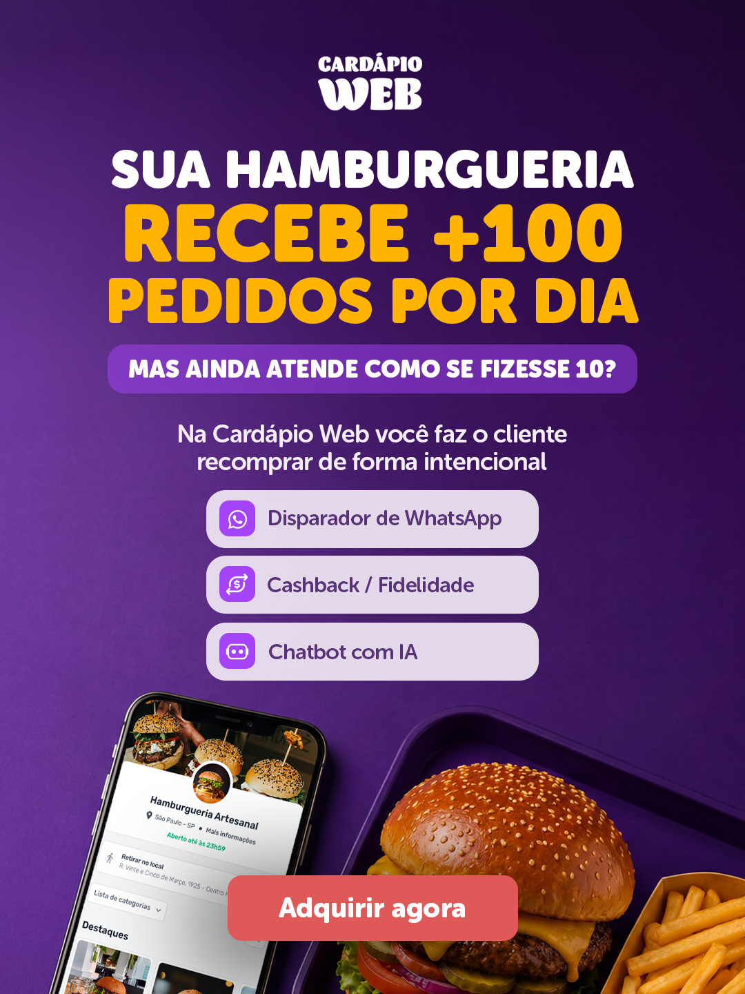 Cardápio Web Facebook ad