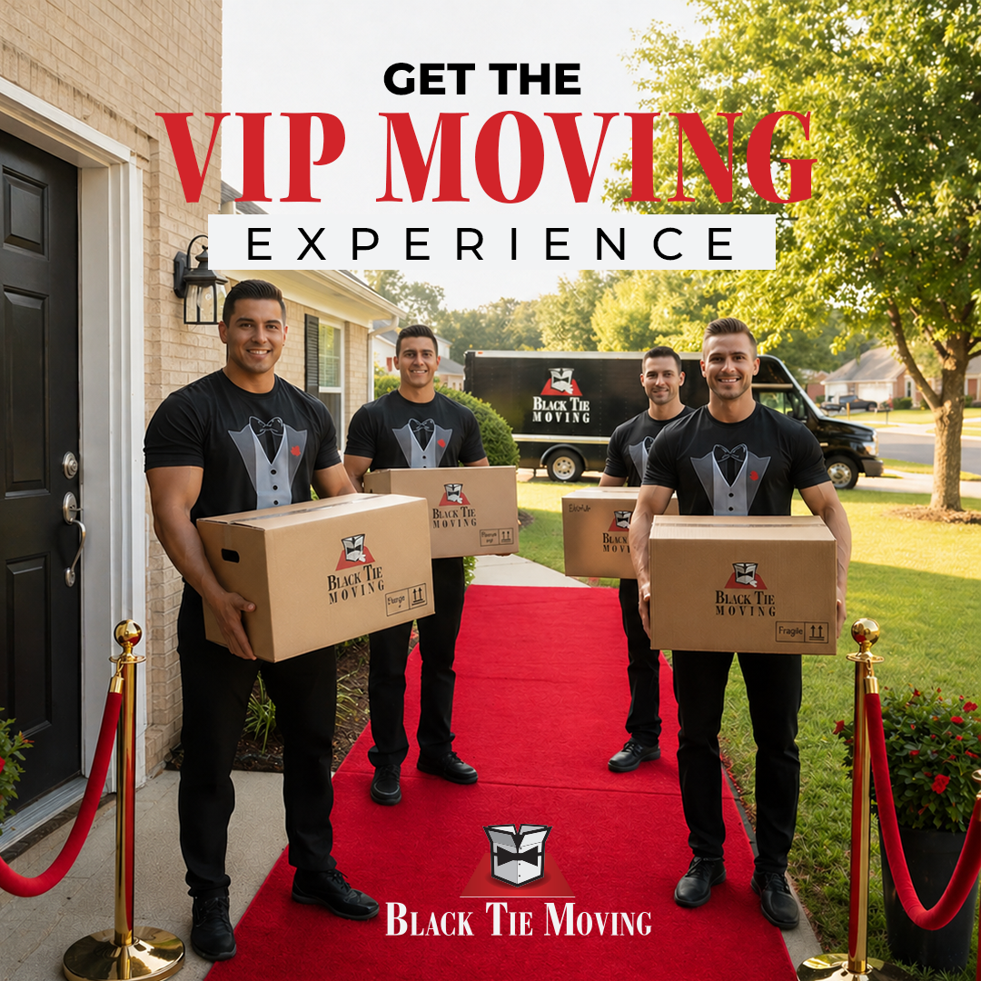 Black Tie Moving Services Facebook ad: Move Like a Rockstar
