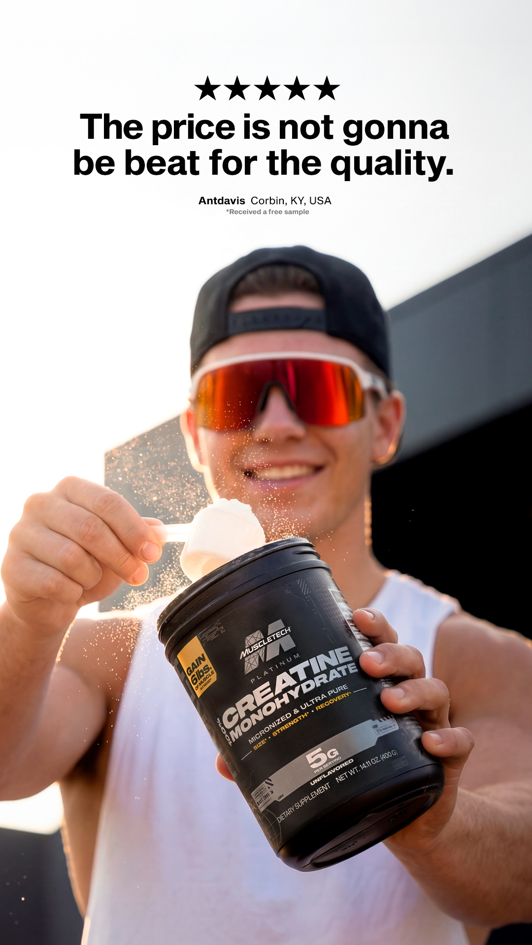 MuscleTech Facebook ad