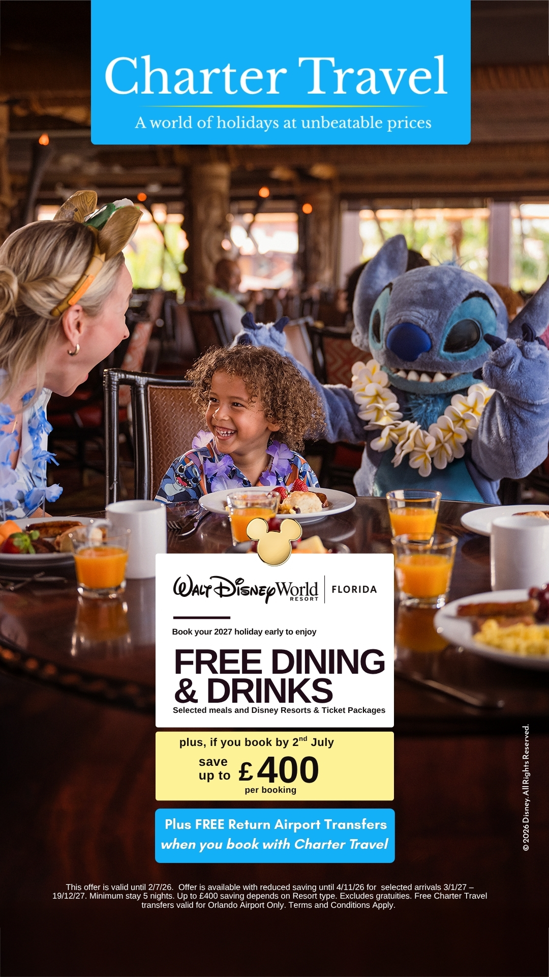 Charter Travel Facebook ad from Jun 15, 2026