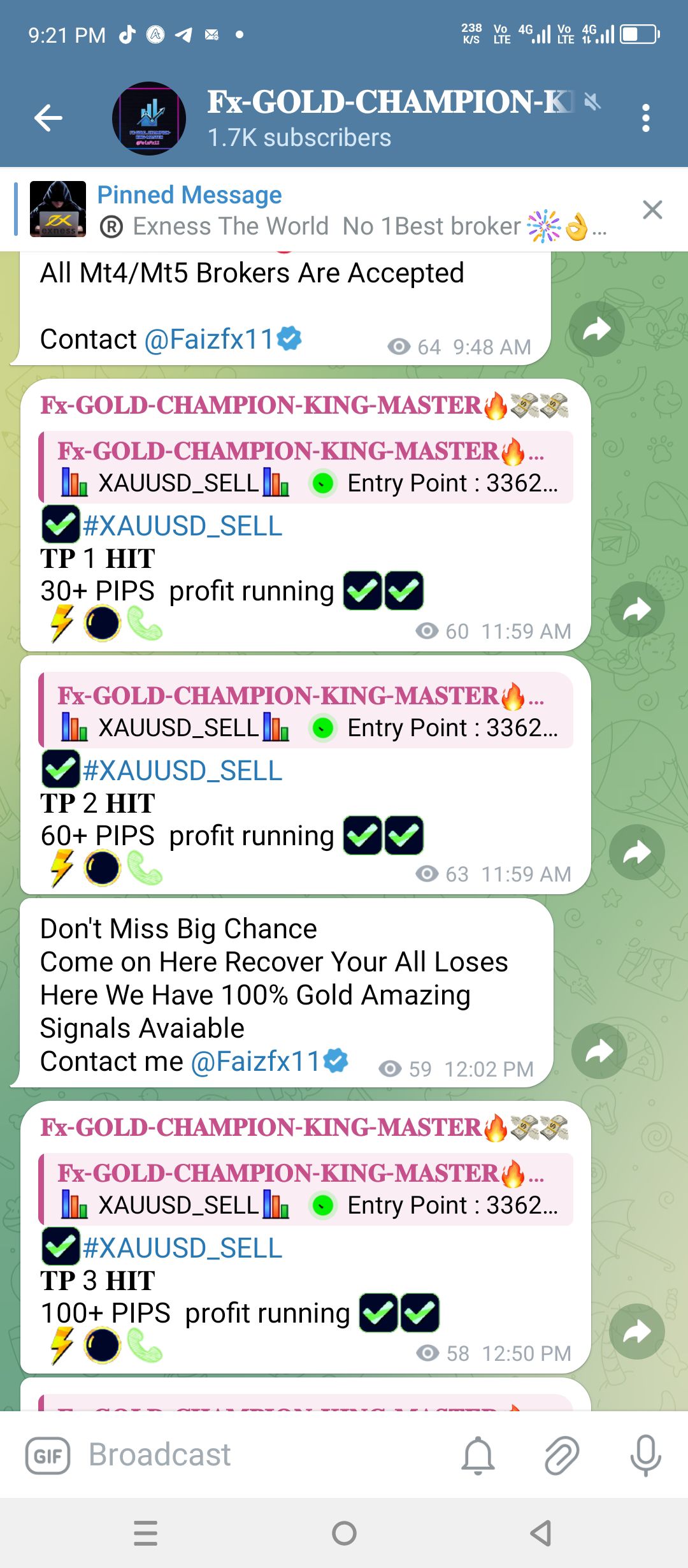 Faiz Forex Facebook ad: The best scalping signal provider!