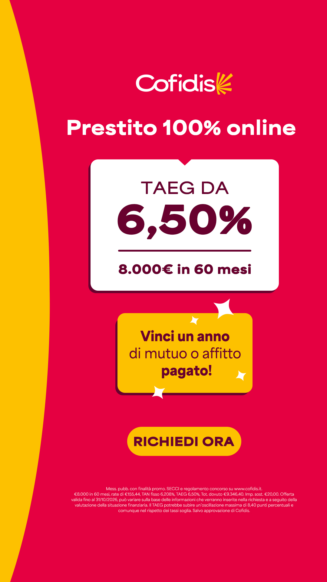 Cofidis Italia Facebook ad from Jun 10, 2026