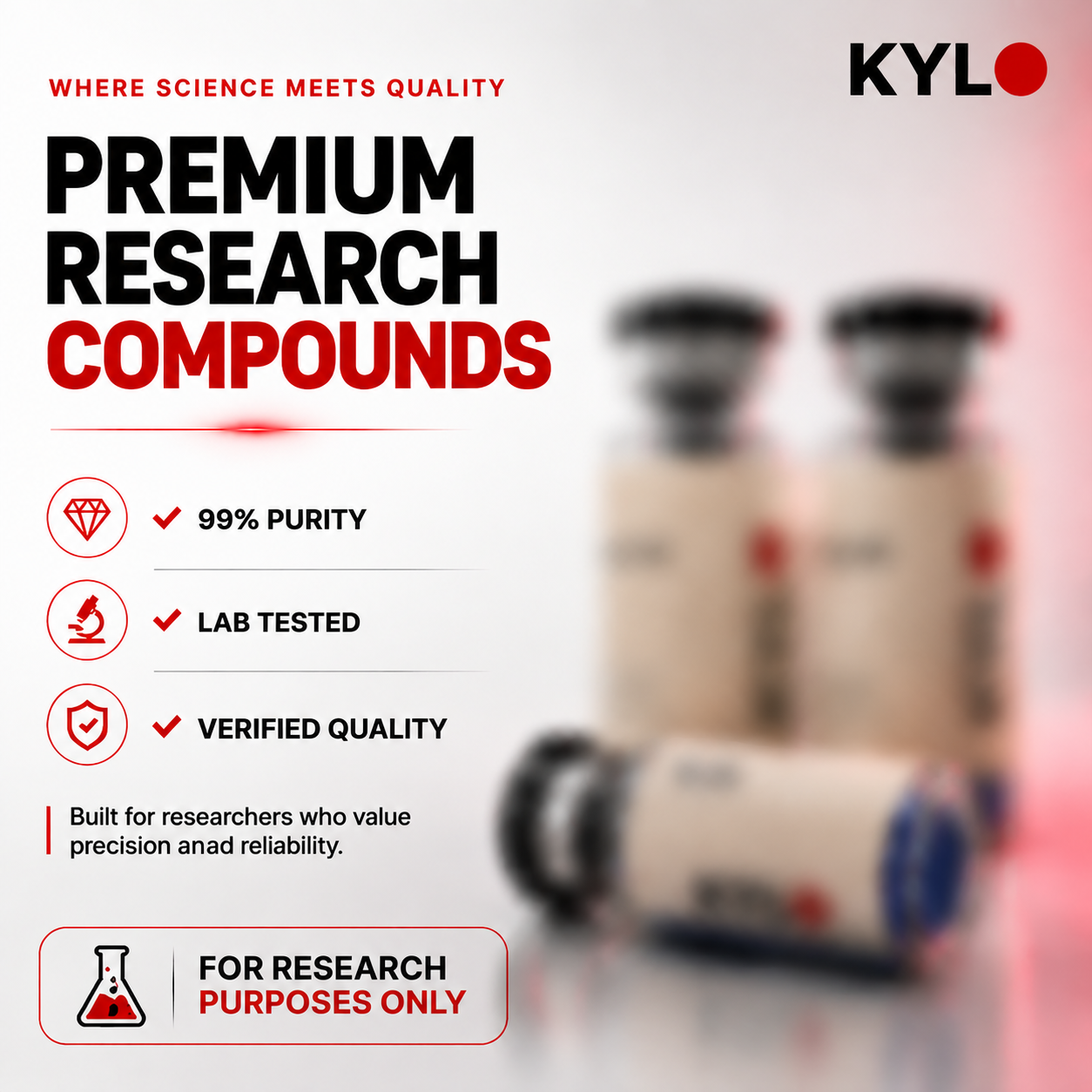 Kylo Labs Facebook ad: Explore Peptide Research