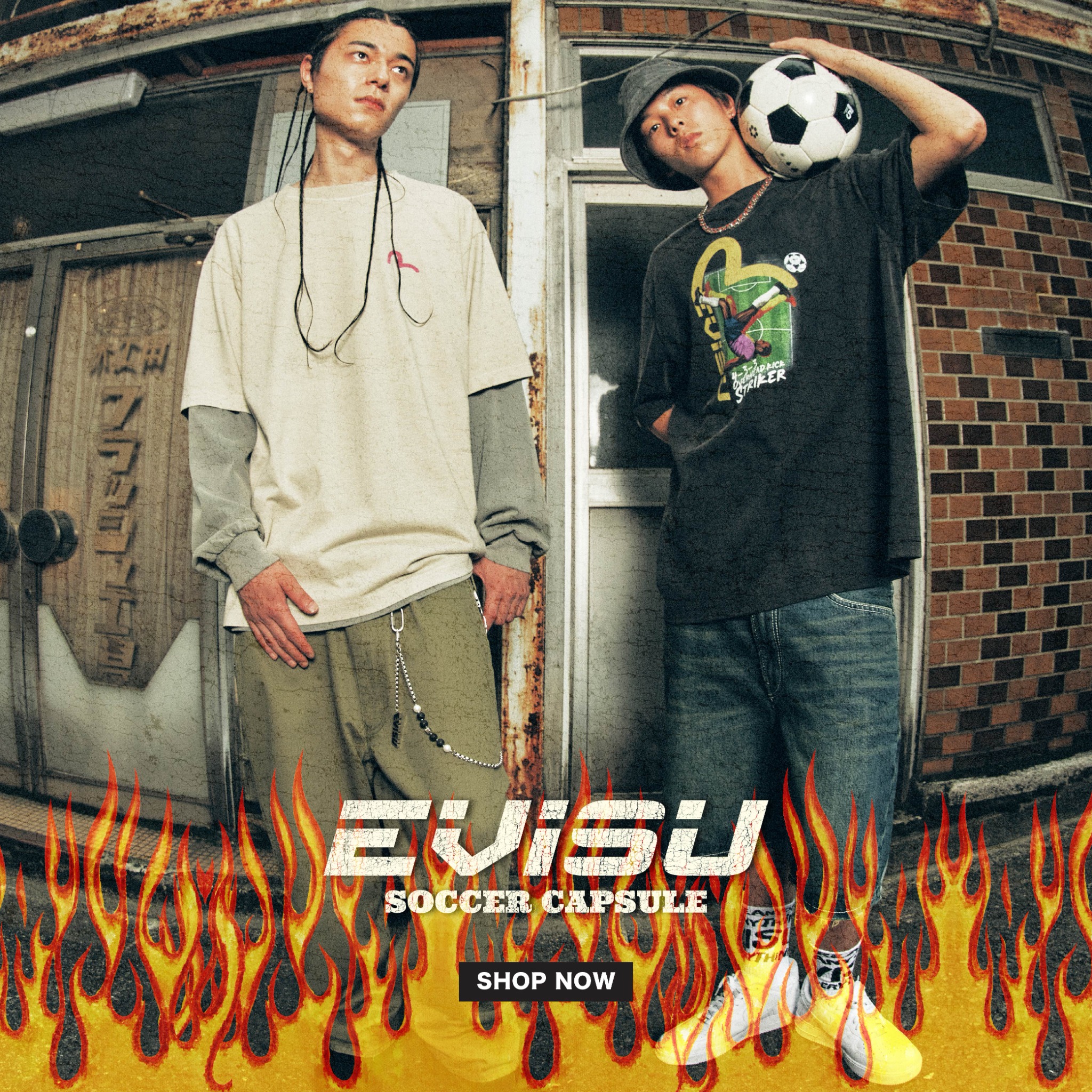 EVISU Facebook ad: Discover EVISU SOCCER CAPSULE Now!