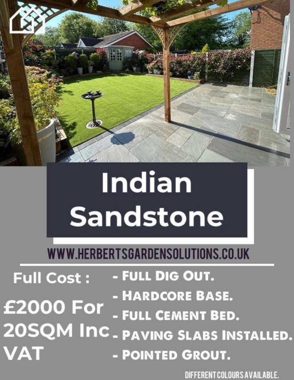 Herberts Garden Solutions. Facebook ad: LANDSCAPING SALE, BOOK NOW & SAVE!