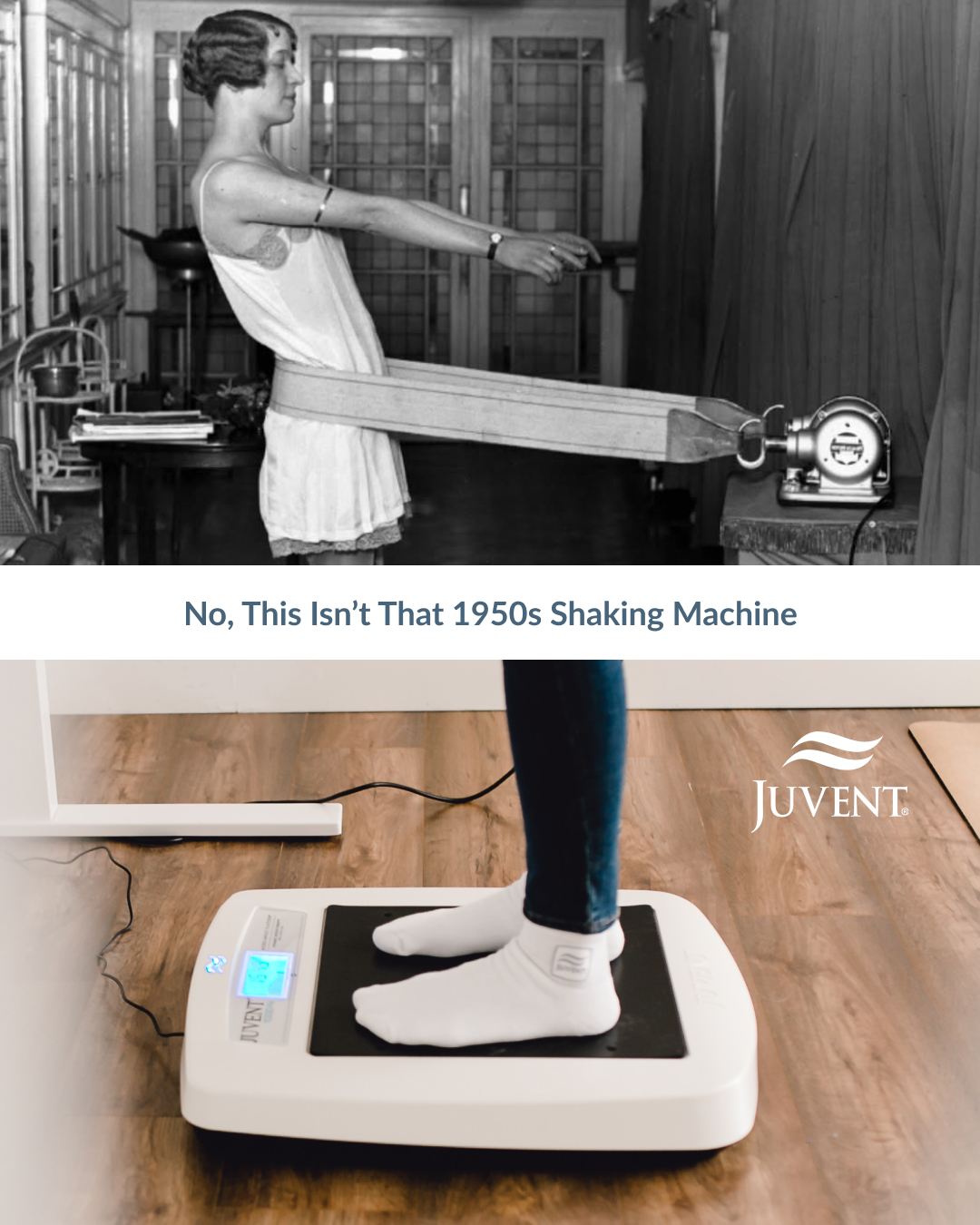 Juvent Health Facebook ad: Not All Vibration Is Created Equal
