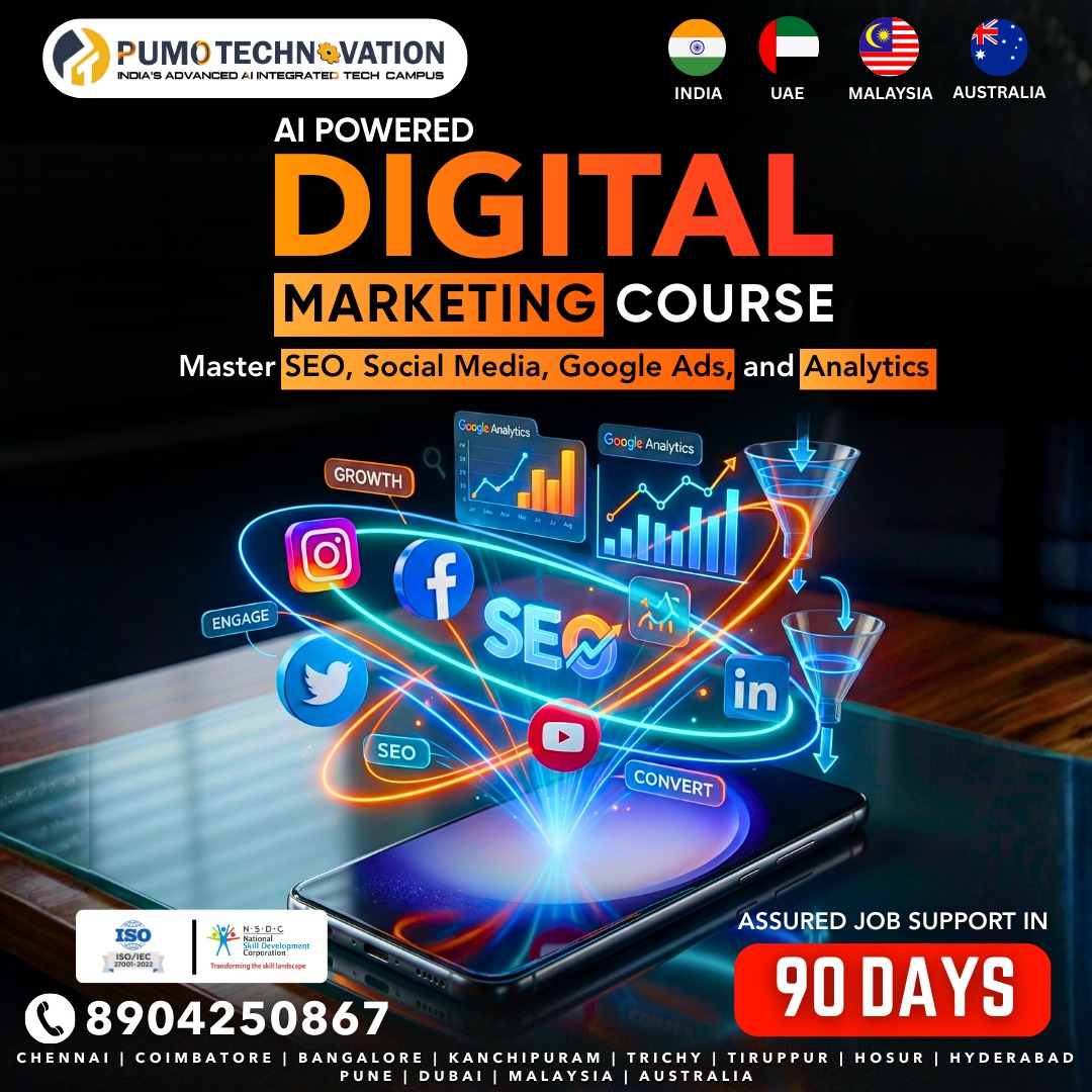 Pumo Technovation-Bangalore Facebook ad: Course With Placement