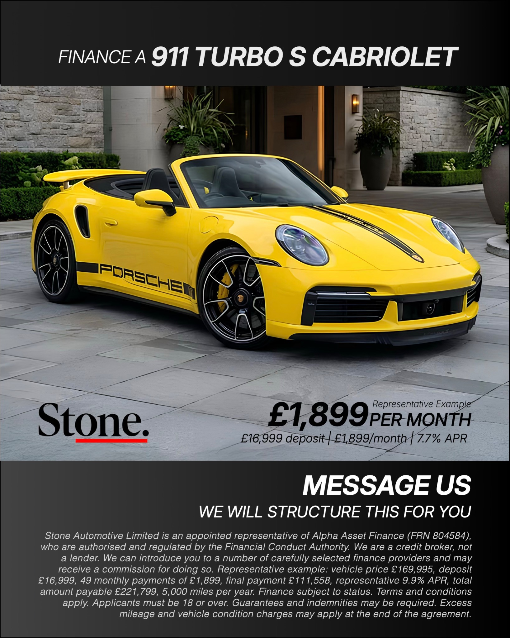 Stone Automotive Finance Facebook ad